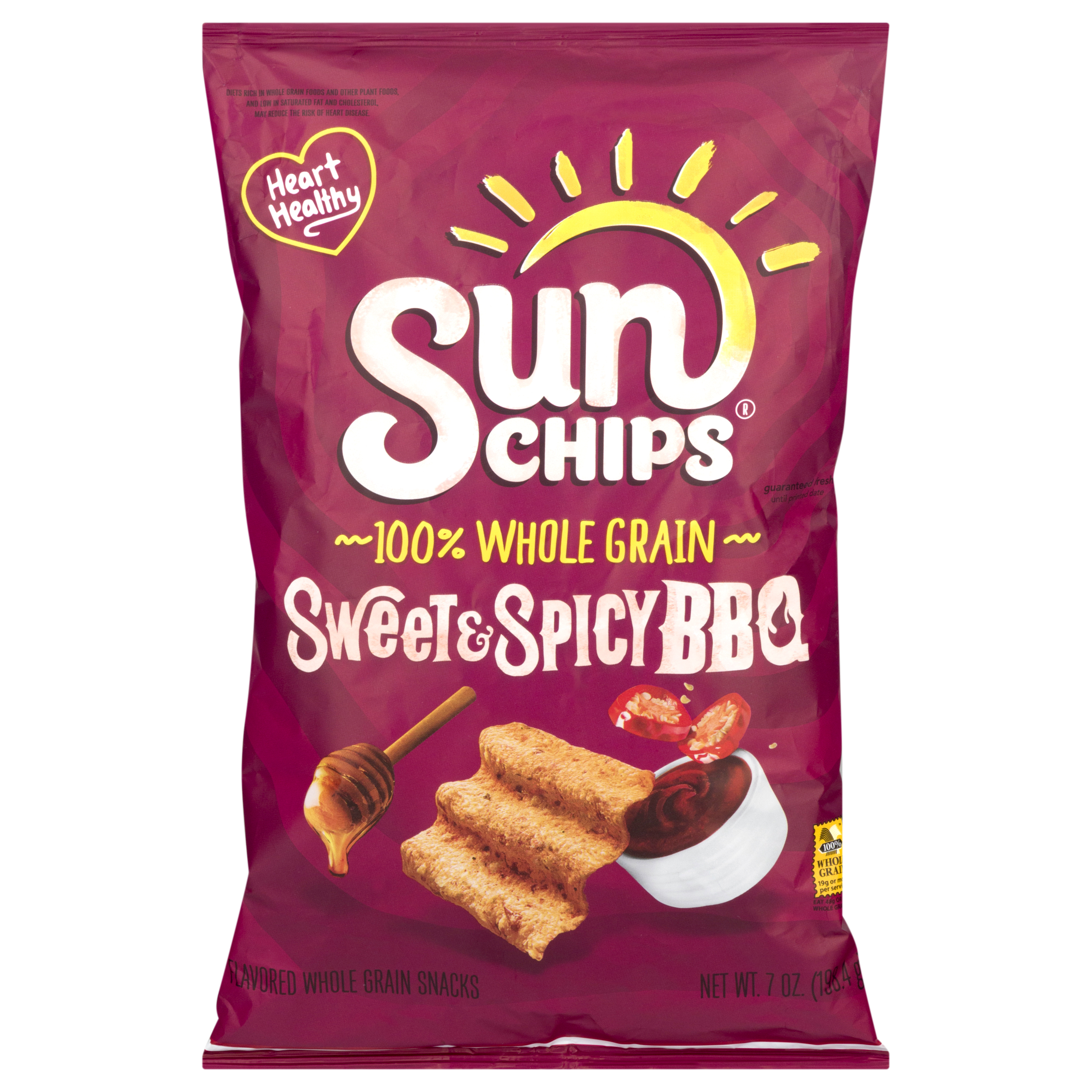 Sun Chips Sweet & Spicy Bbq Whole Grain Snacks 7 Oz