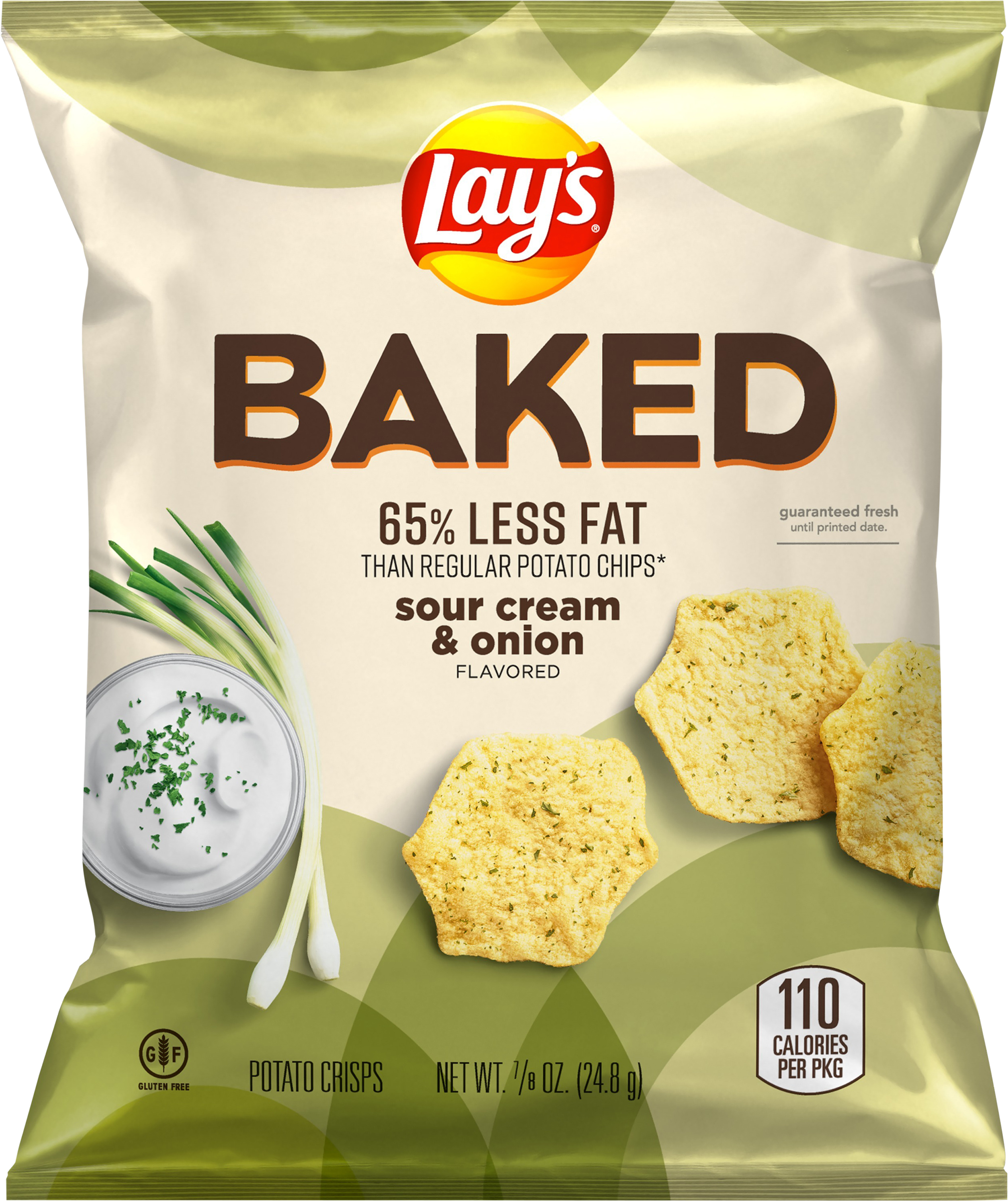 Potato Chips, Sour Cream & Onion Flavored, Baked