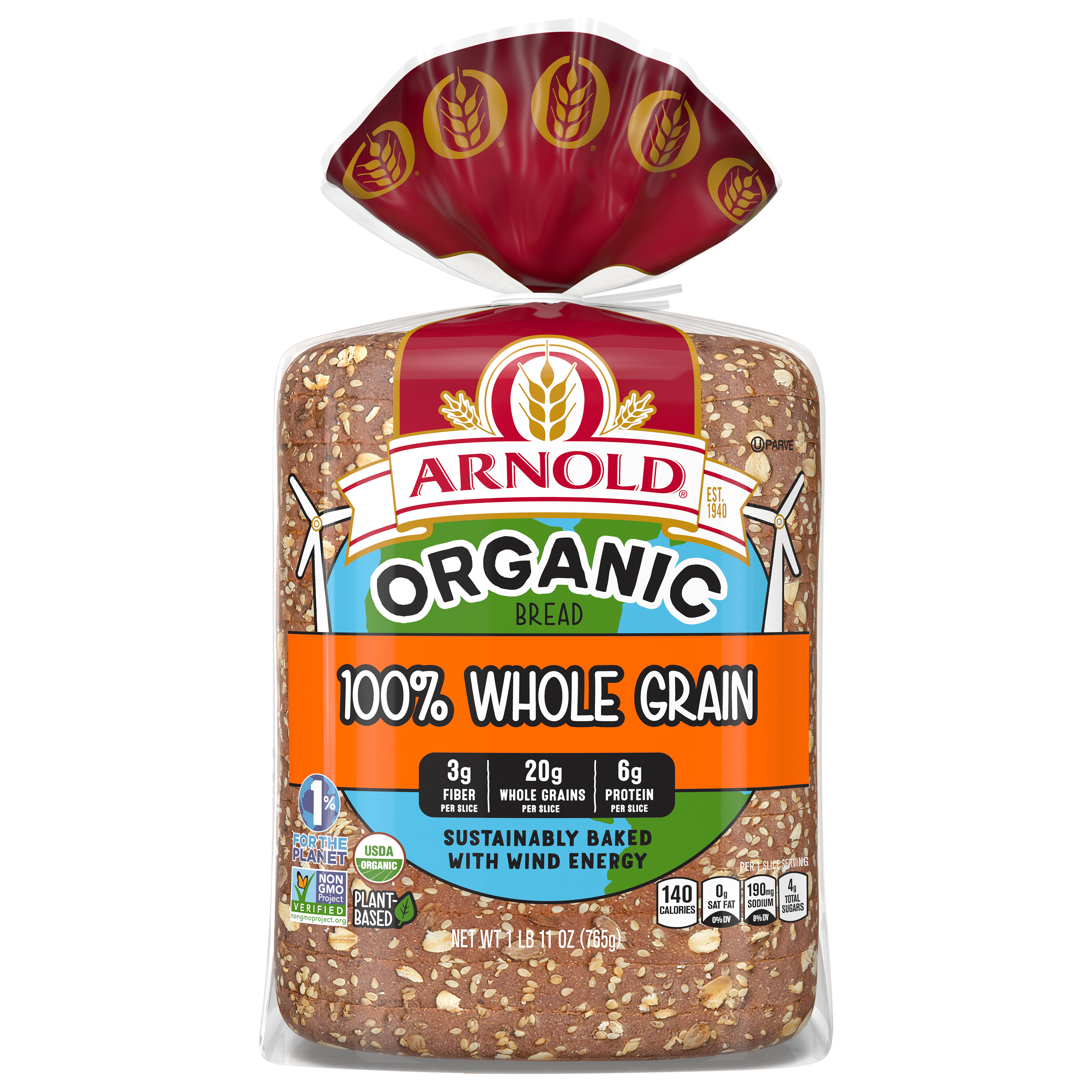 Bread, Organic, 100% Whole Grain