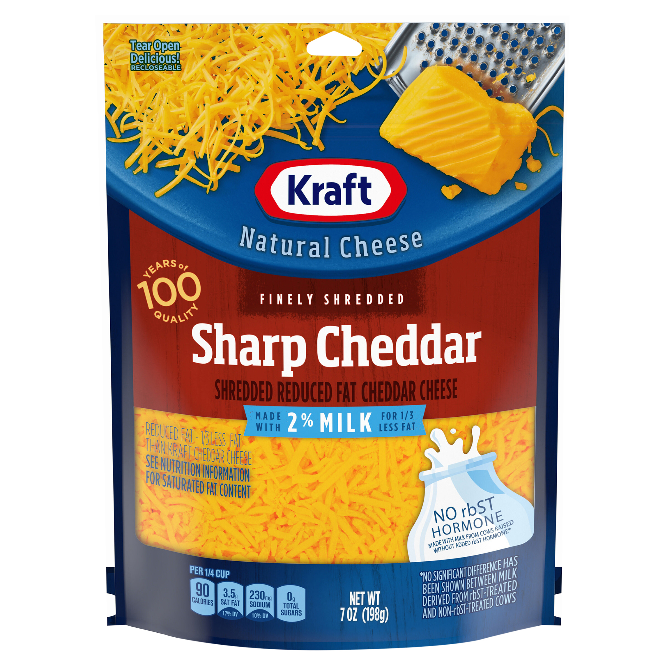 Shredded Cheese, Reduced Fat, Sharp Cheddar
