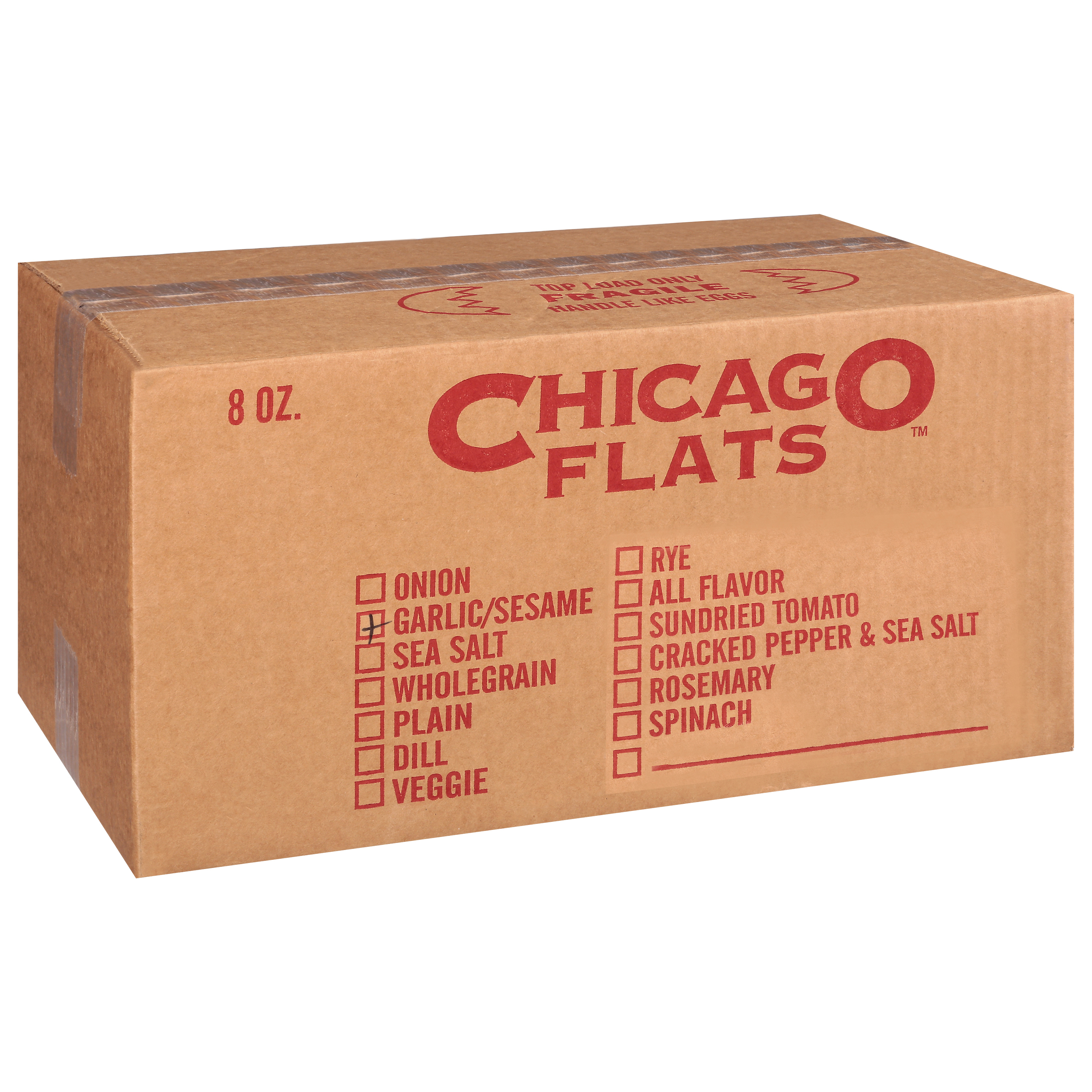 Chicago Flats Garlic/sesame Cracker Flatbread 10 8 Oz Packed, Unspecified 10 Ea