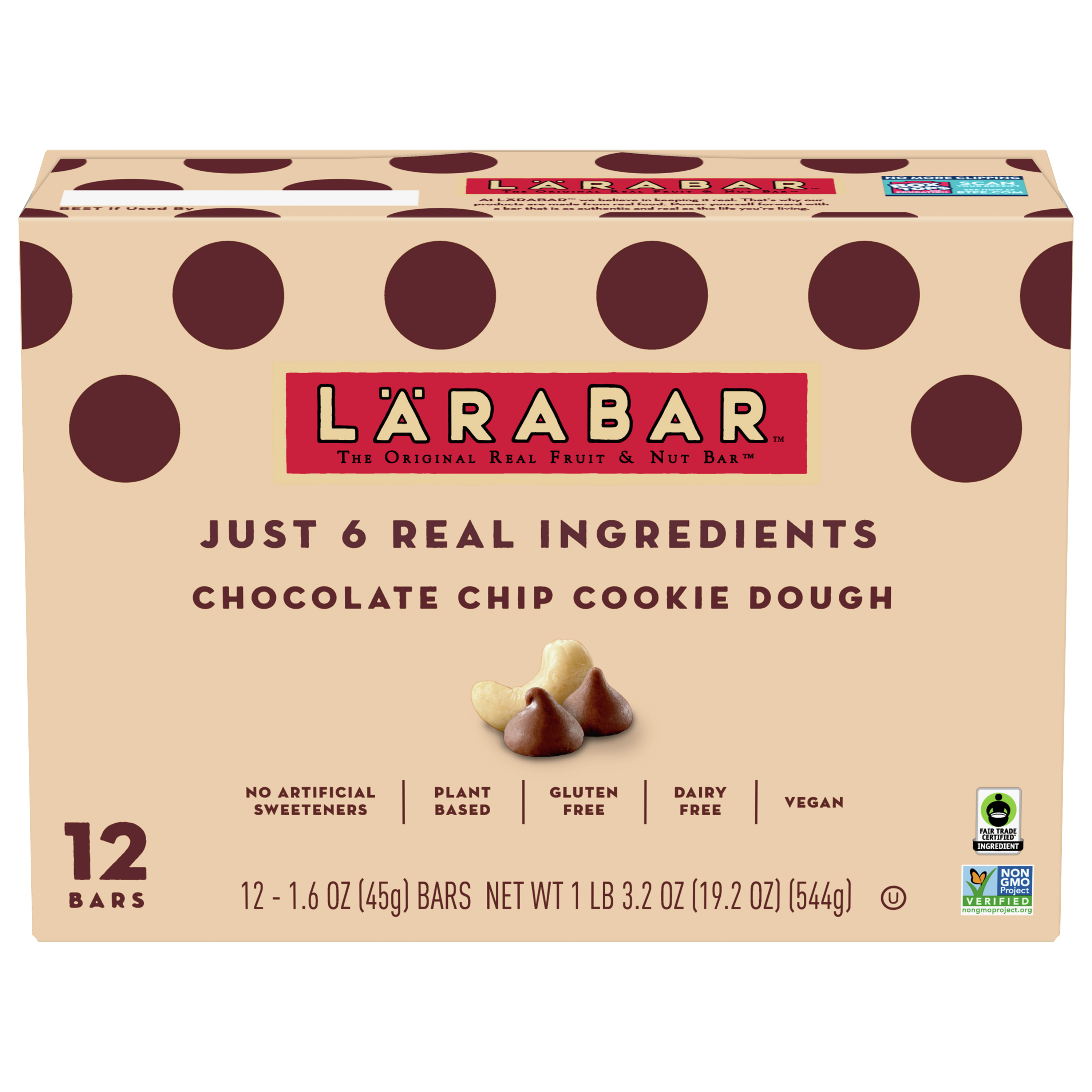 Fruit & Nut Bar, Chocolate Chip Cookie Dough