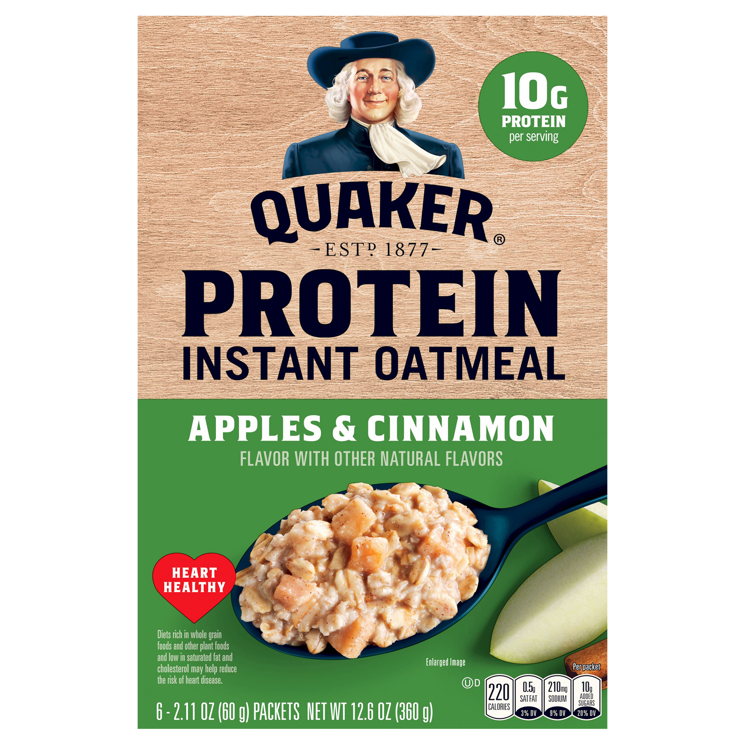 Instant Oatmeal, Protein, Apples & Cinnamon