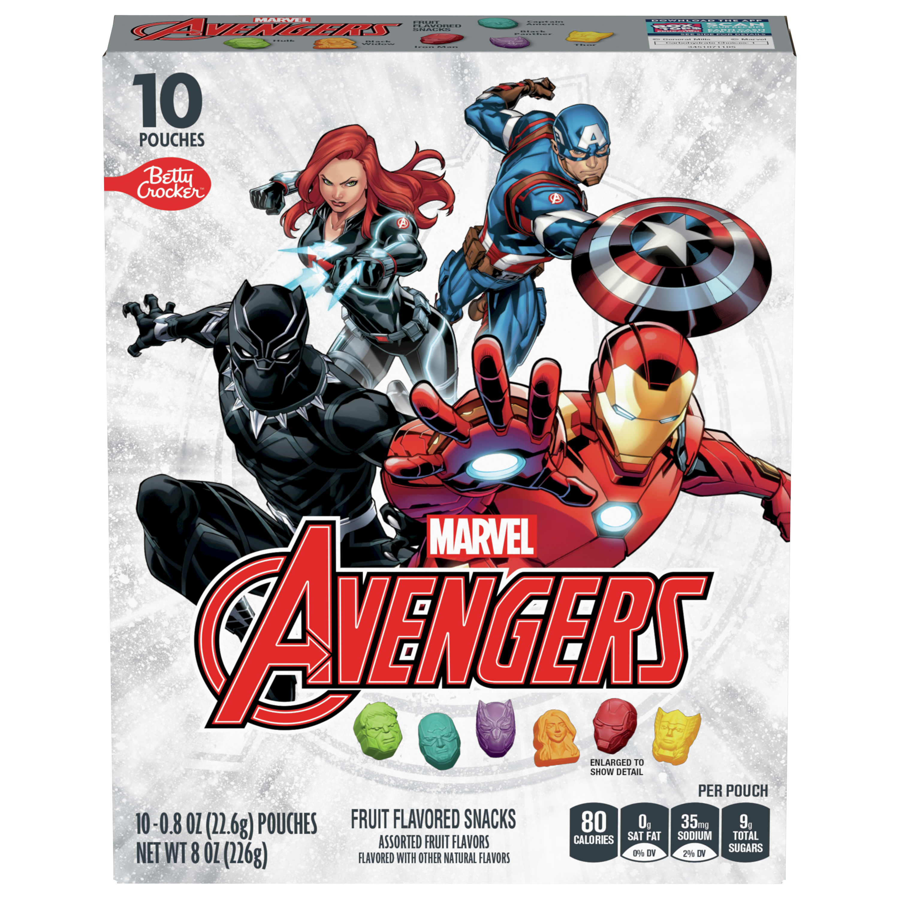 Fruit Flavored Snacks, Assorted, Marvel Avengers