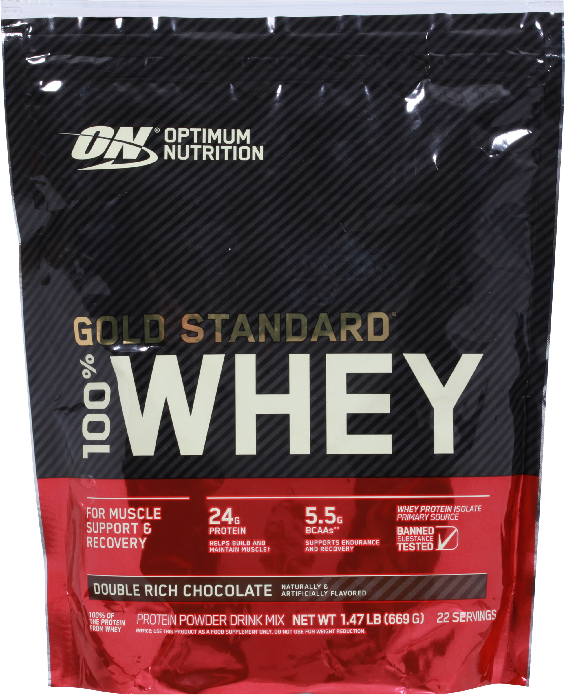 Protein Powder Drink Mix, 100% Whey, Double Rich Chocolate
