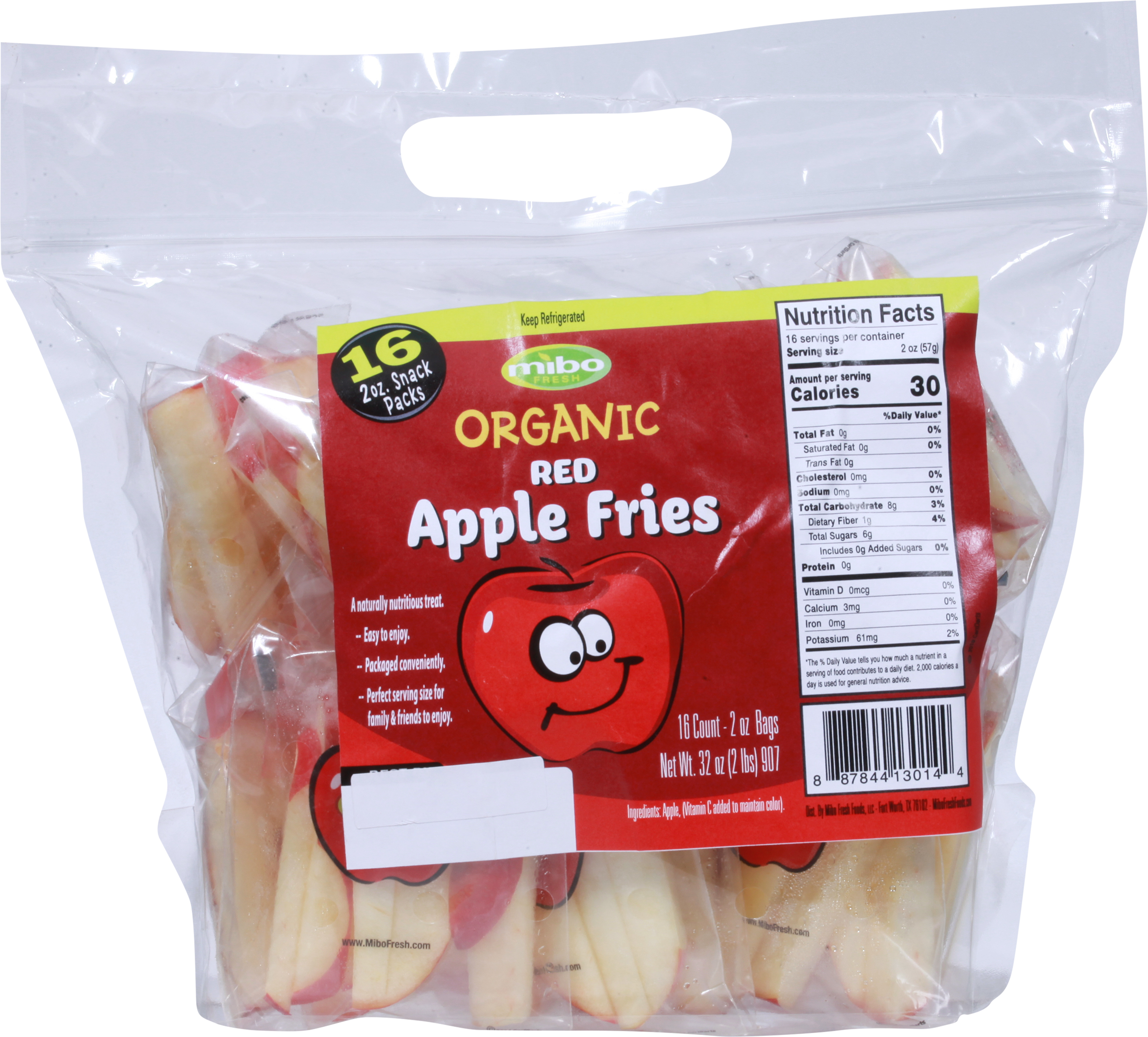 Apple Fries, Organic, Red