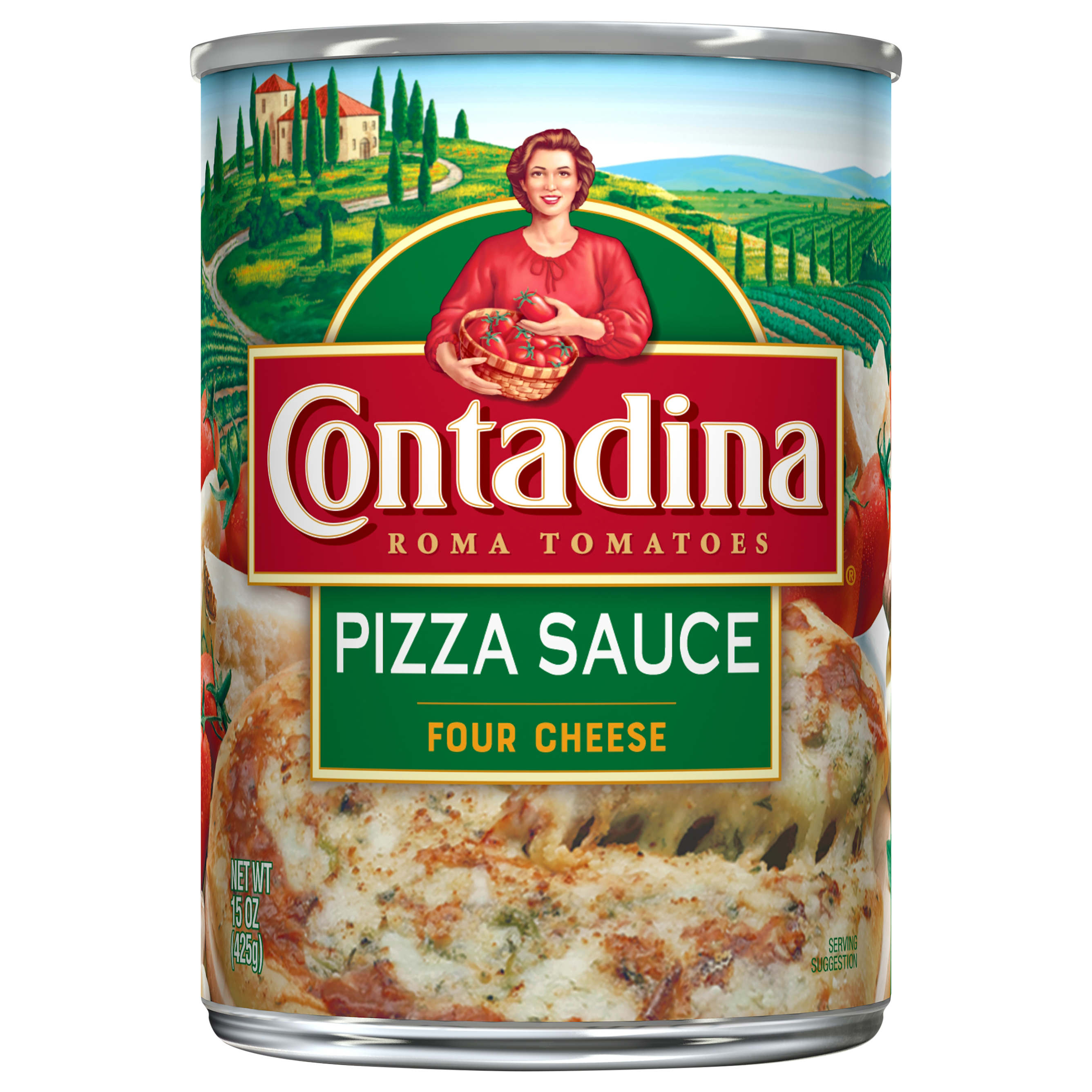 Contadina Roma Tomatoes Four Cheese Pizza Sauce 15 Oz Can
