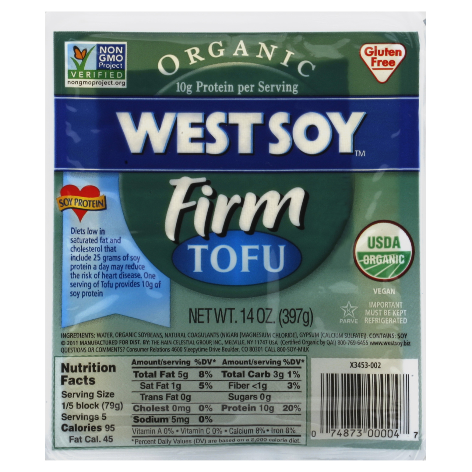 Westsoy Tofu 14 Oz