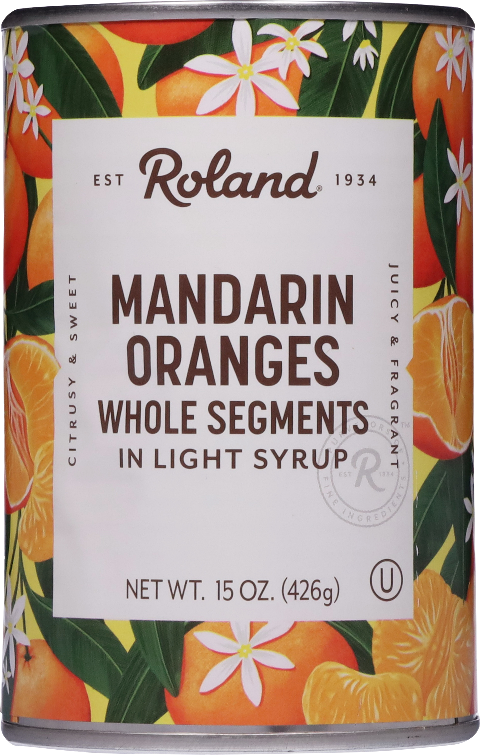 Oranges, in Light Syrup, Mandarin, Whole Segments