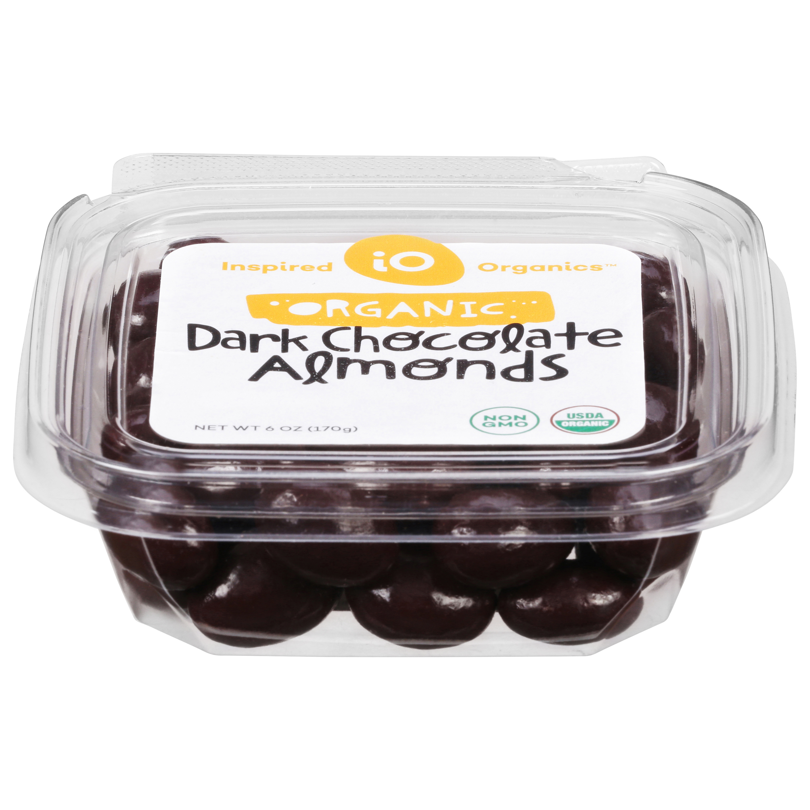 Inspired Organics Organic Dark Chocolate Almonds 6 Oz