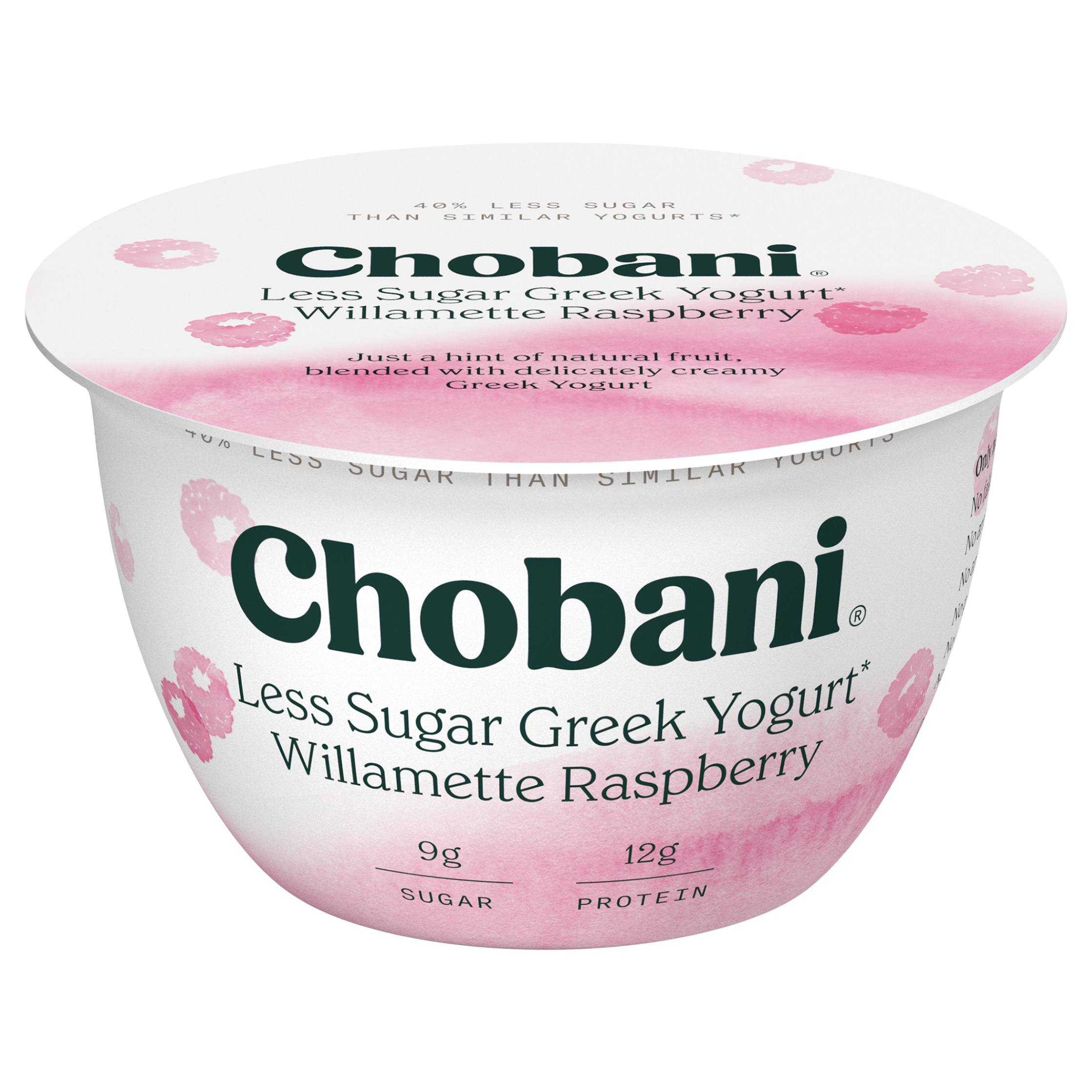 Yogurt, Greek, Less Sugar, Reduced Fat, Willamette Raspberry