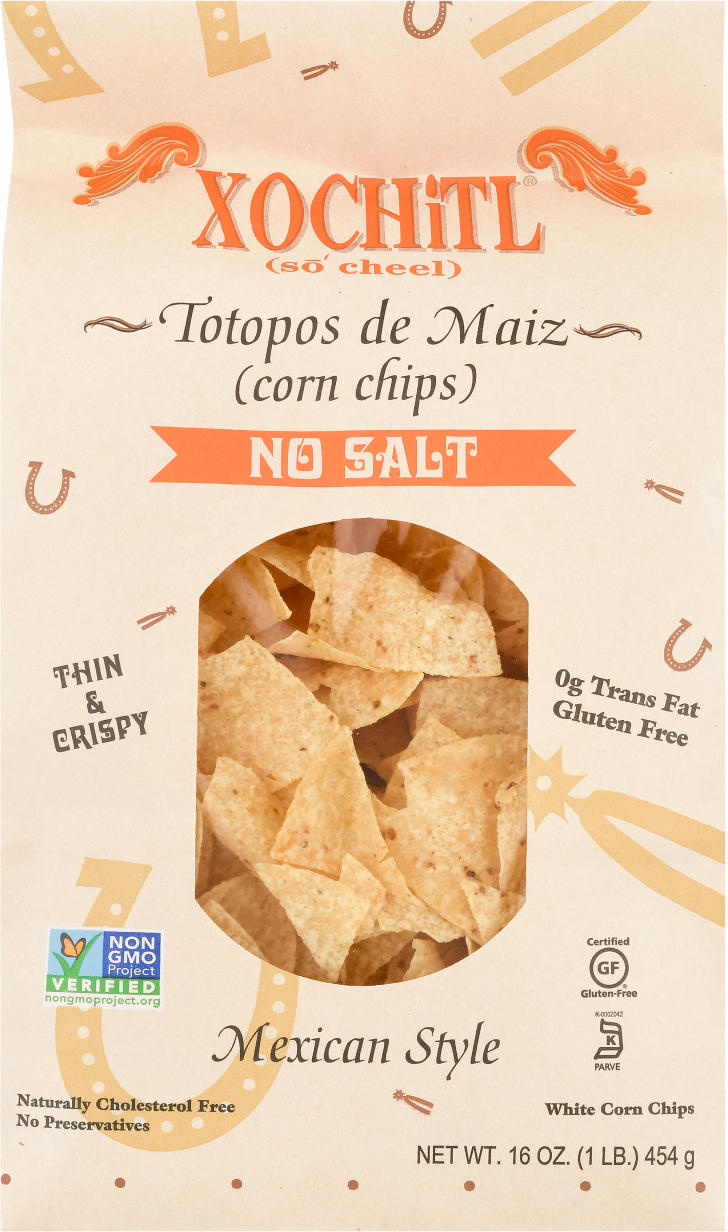 White Corn Chips, No Salt, Thin & Crispy, Mexican Style
