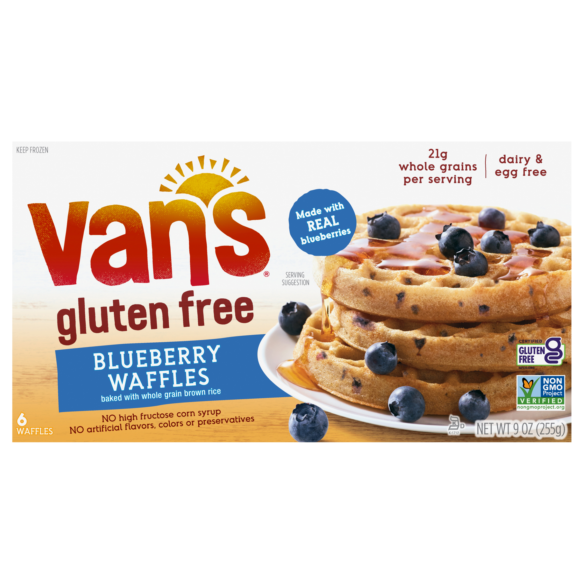 Calories in Waffles, Gluten Free, Original from Van's