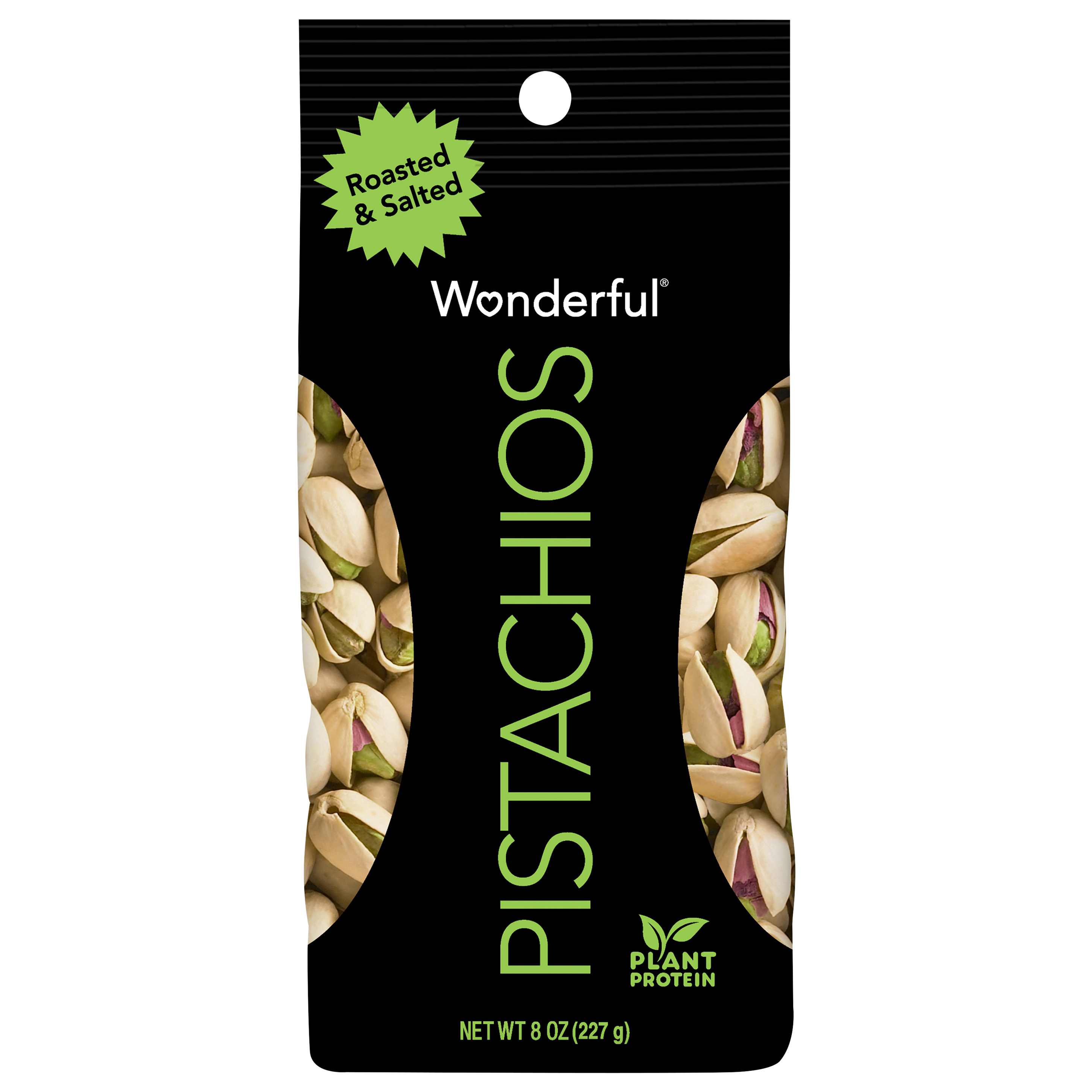 Calories in Pistachios, Roasted & Salted, No Shells from Wonderful