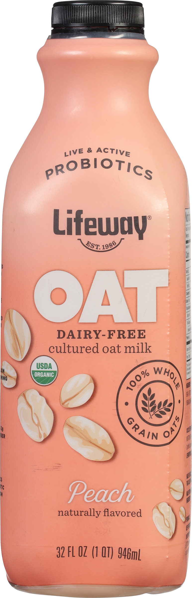 Oat Milk, Cultured, Dairy-Free, Peach