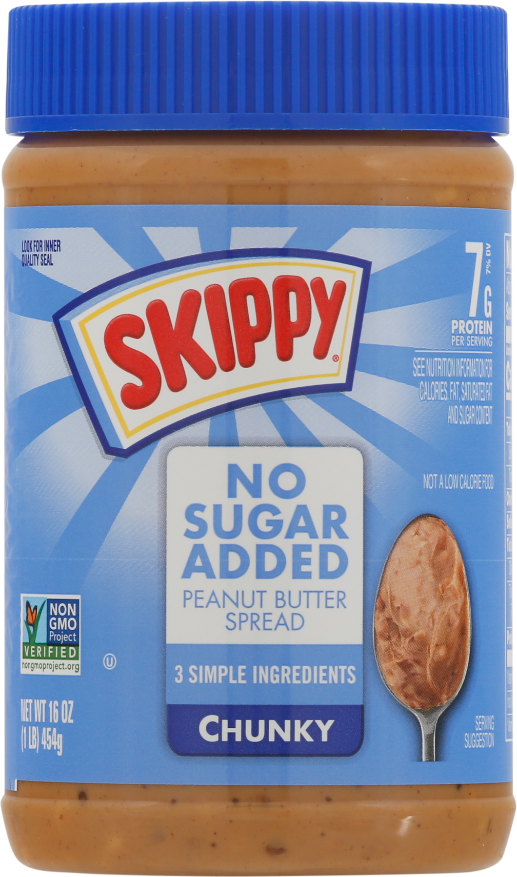 Peanut Butter Spread, No Sugar Added, Chunky