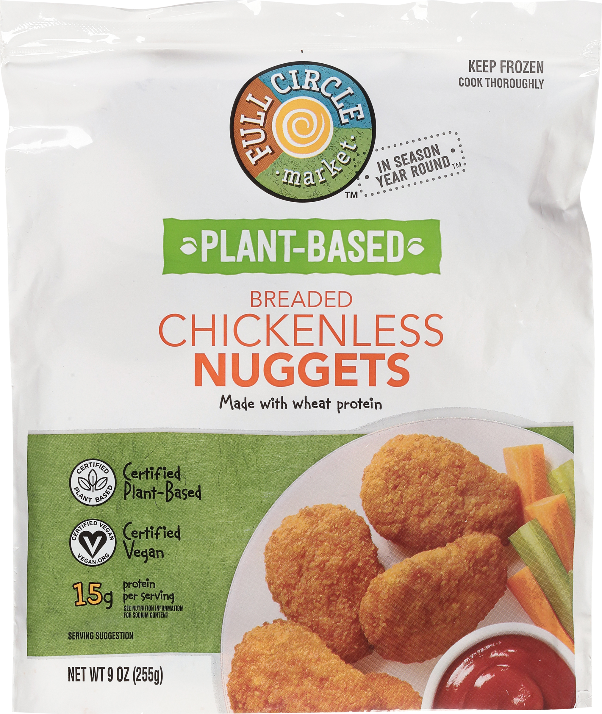 Nuggets, Chickenless, Breaded