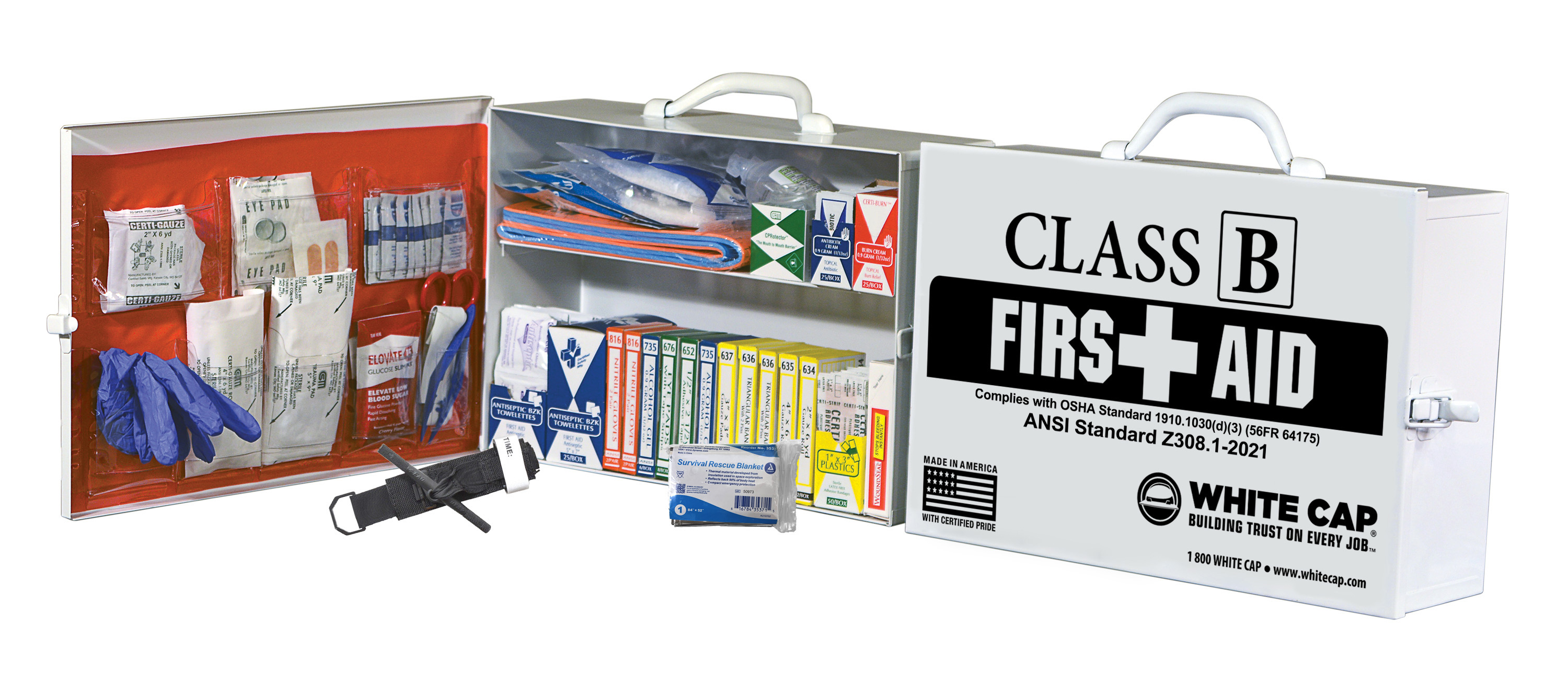 White Cap | First Aid Class B Cabinet 2 Shelf Ansi Z308.12021