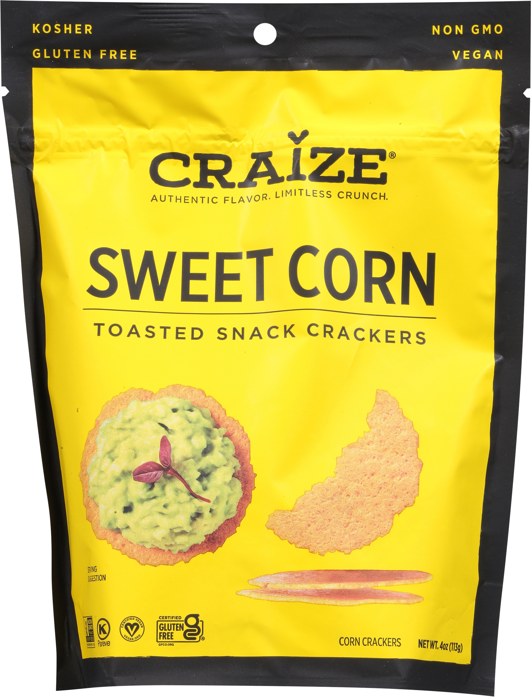 Corn Crackers, Toasted, Sweet Corn