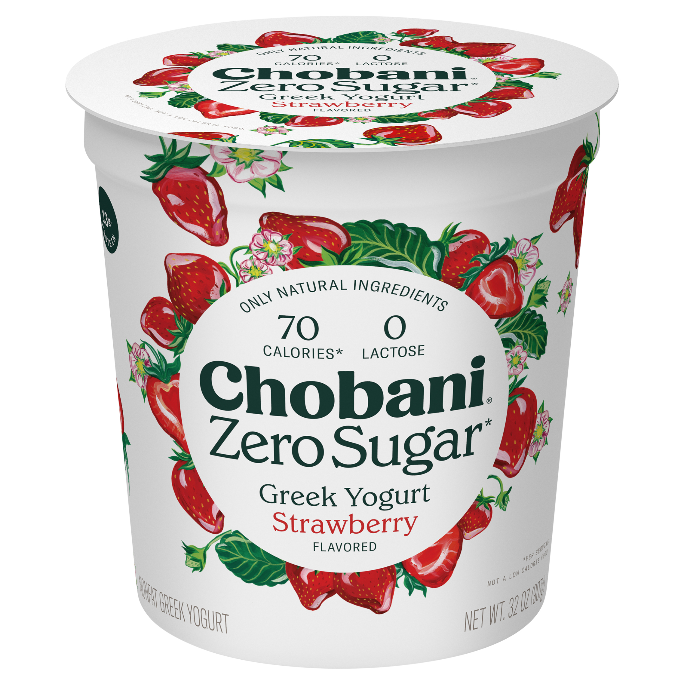 Yogurt, Greek, Nonfat, Zero Sugar, Strawberry Flavored