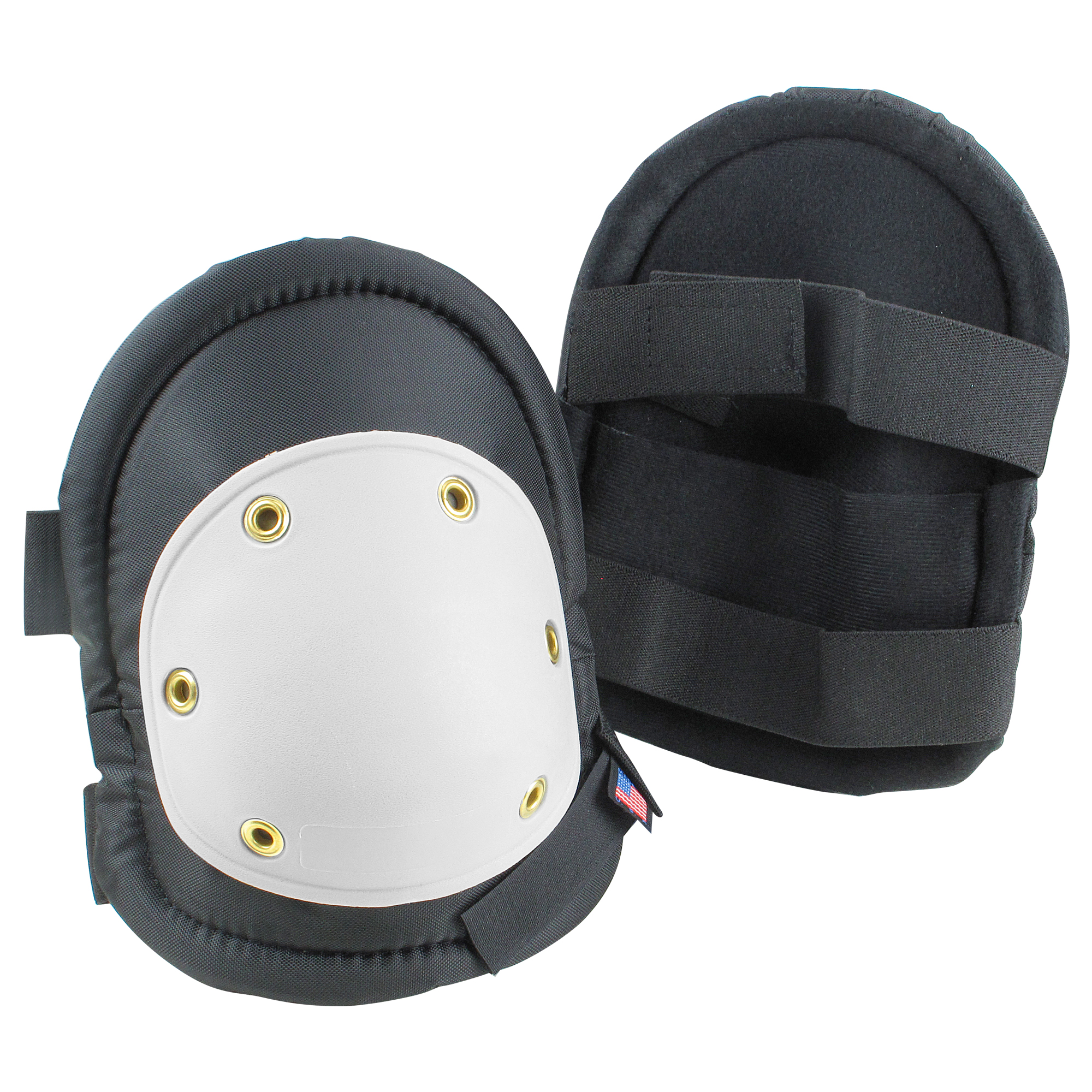 Hard Shell Hinged Knee Pads - Non-Marring Rubber Cap