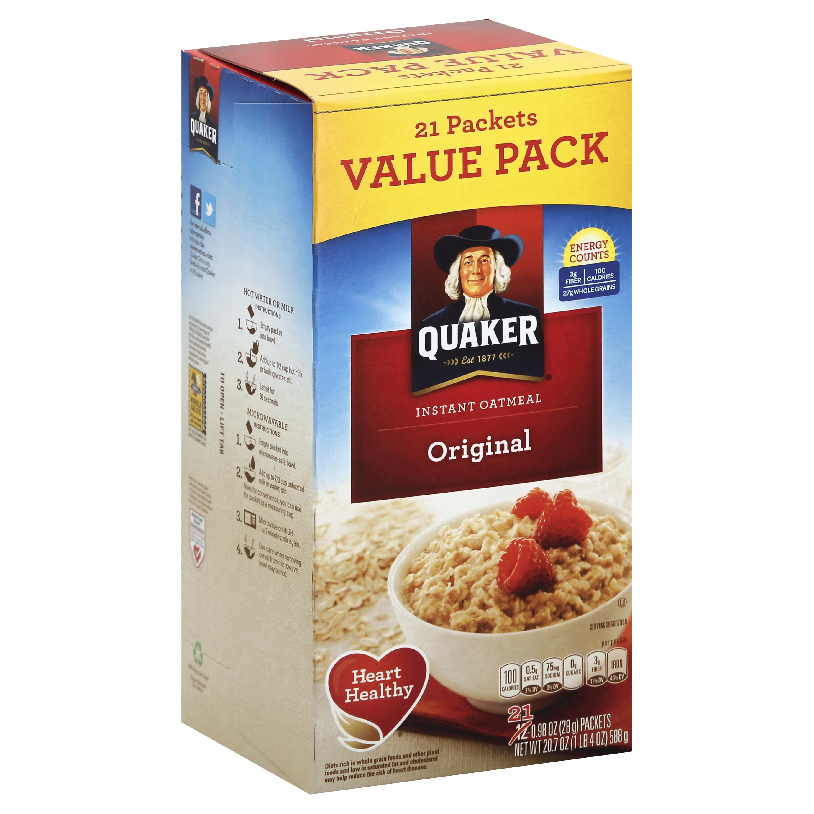 Quaker Oatmeal 21 Ea