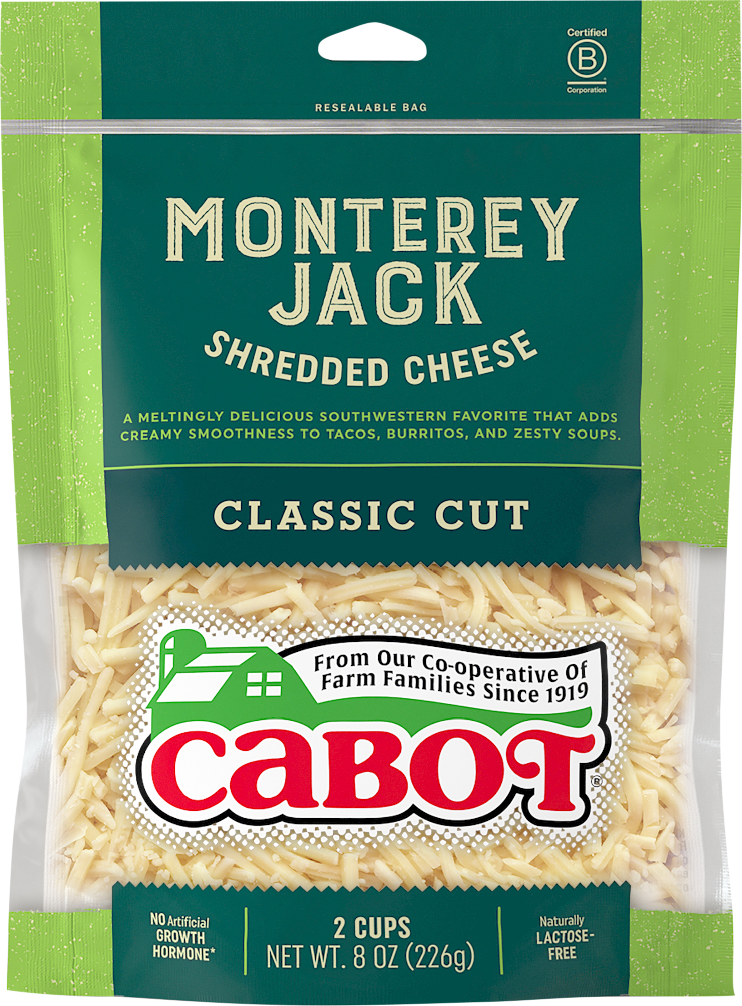 Shredded Cheese, Monterey Jack, Classic Cut