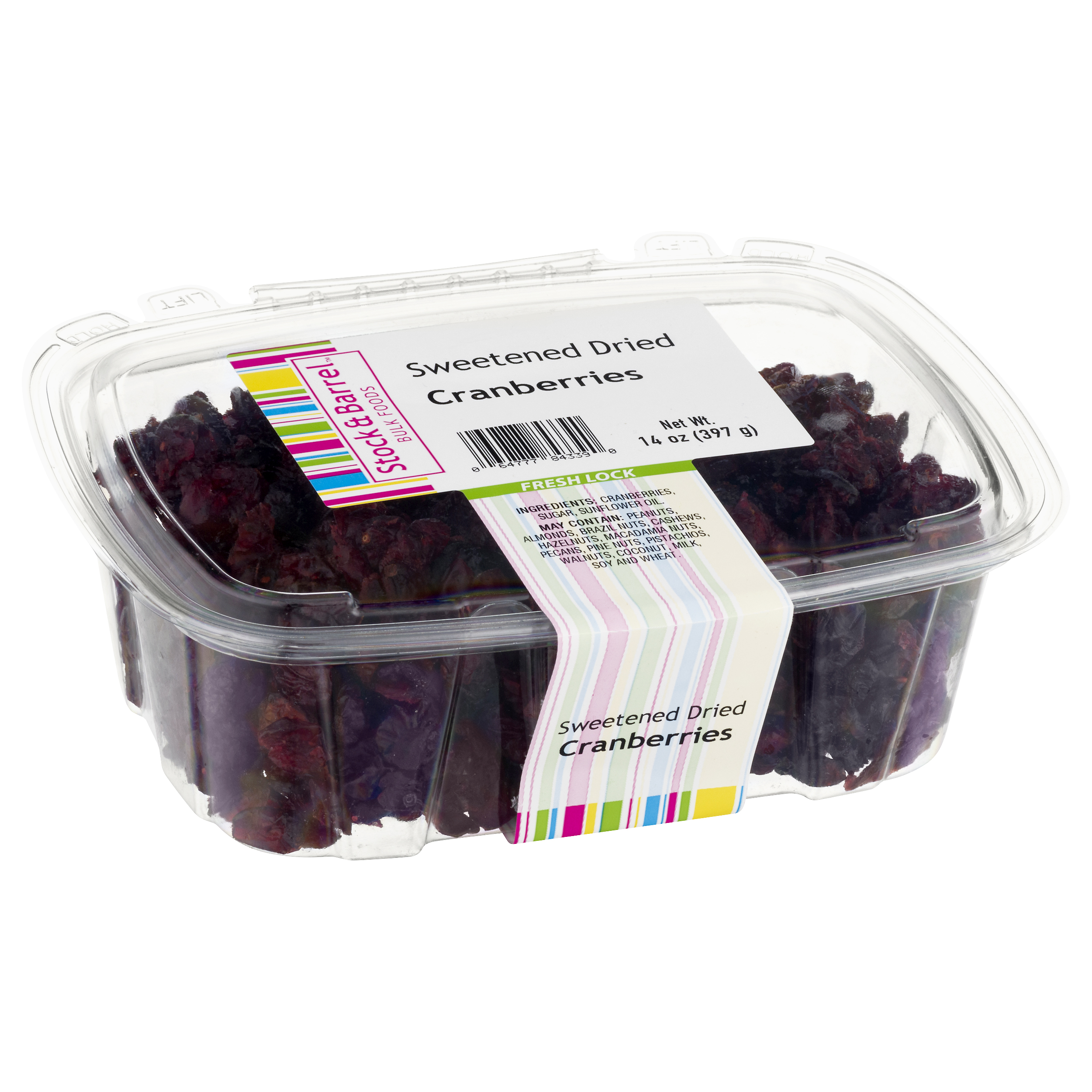 Stock & Barrel Sweetened Dried Cranberries 14 Oz