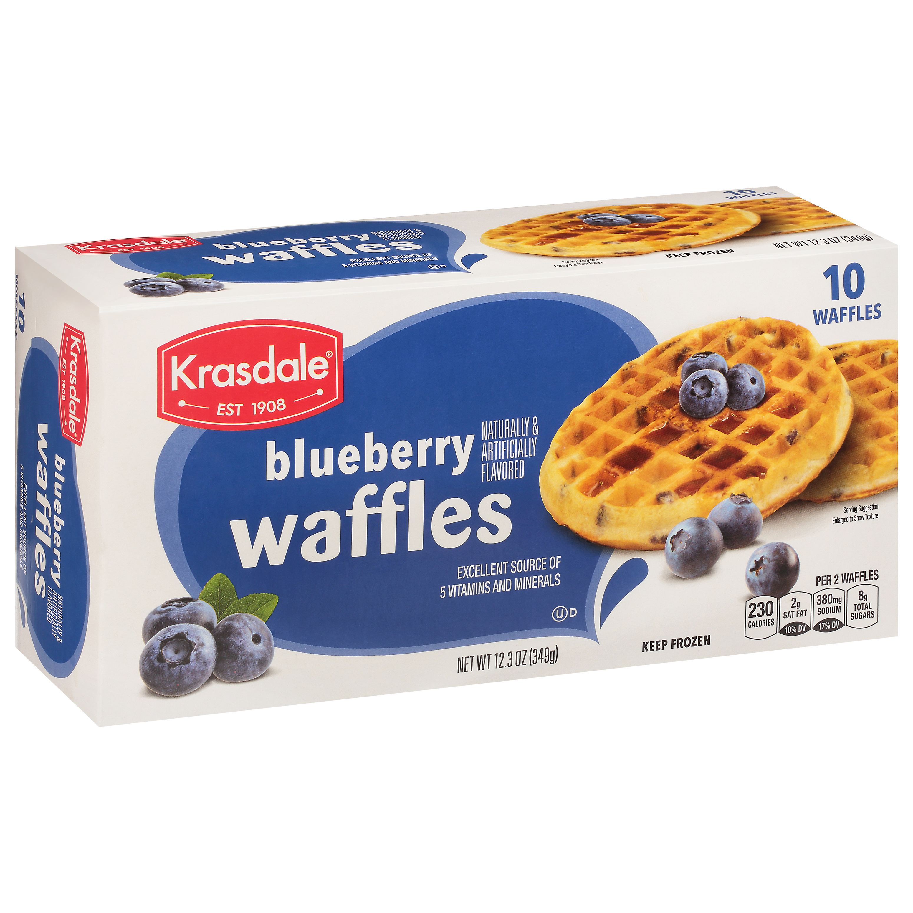 Krasdale Blueberry Waffles 10 Ea image