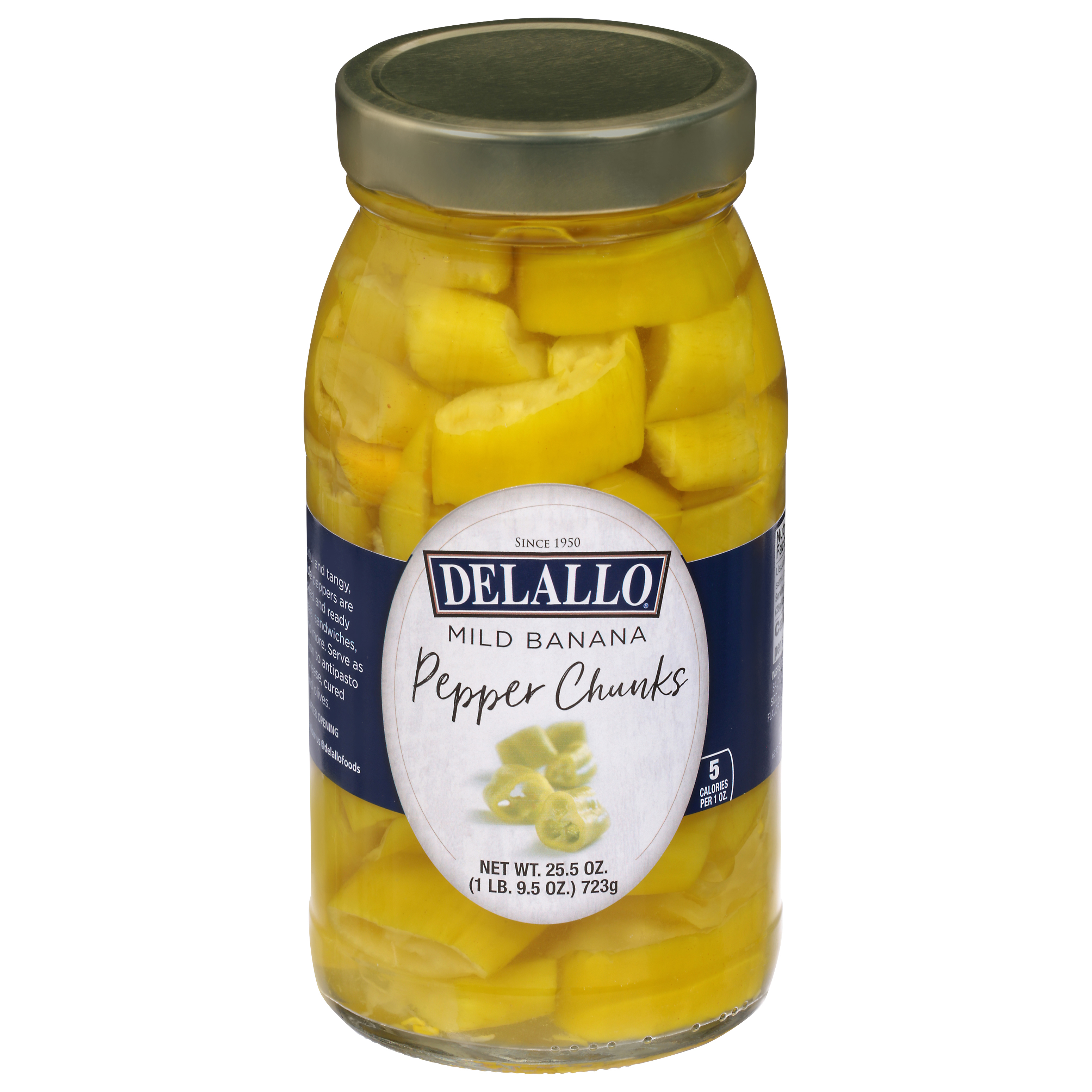 Delallo Mild Banana Pepper Chunks 25.5 Oz