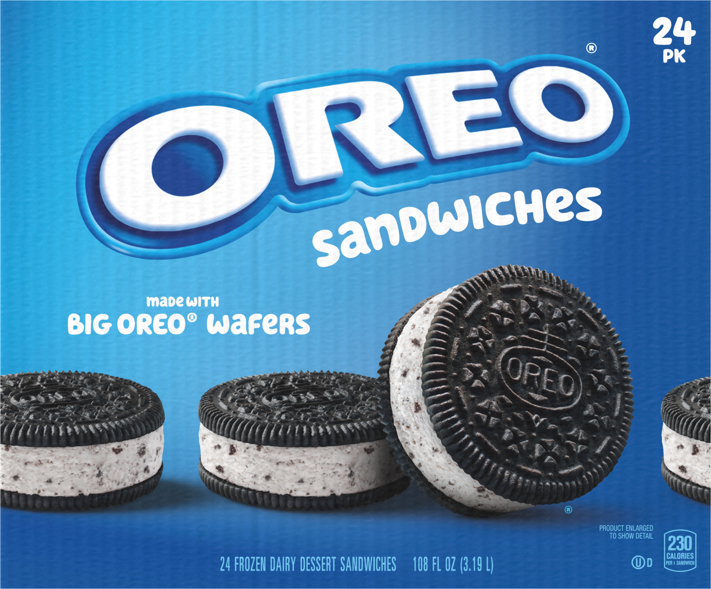 Frozen Dairy Dessert Sandwiches, 24 Pack
