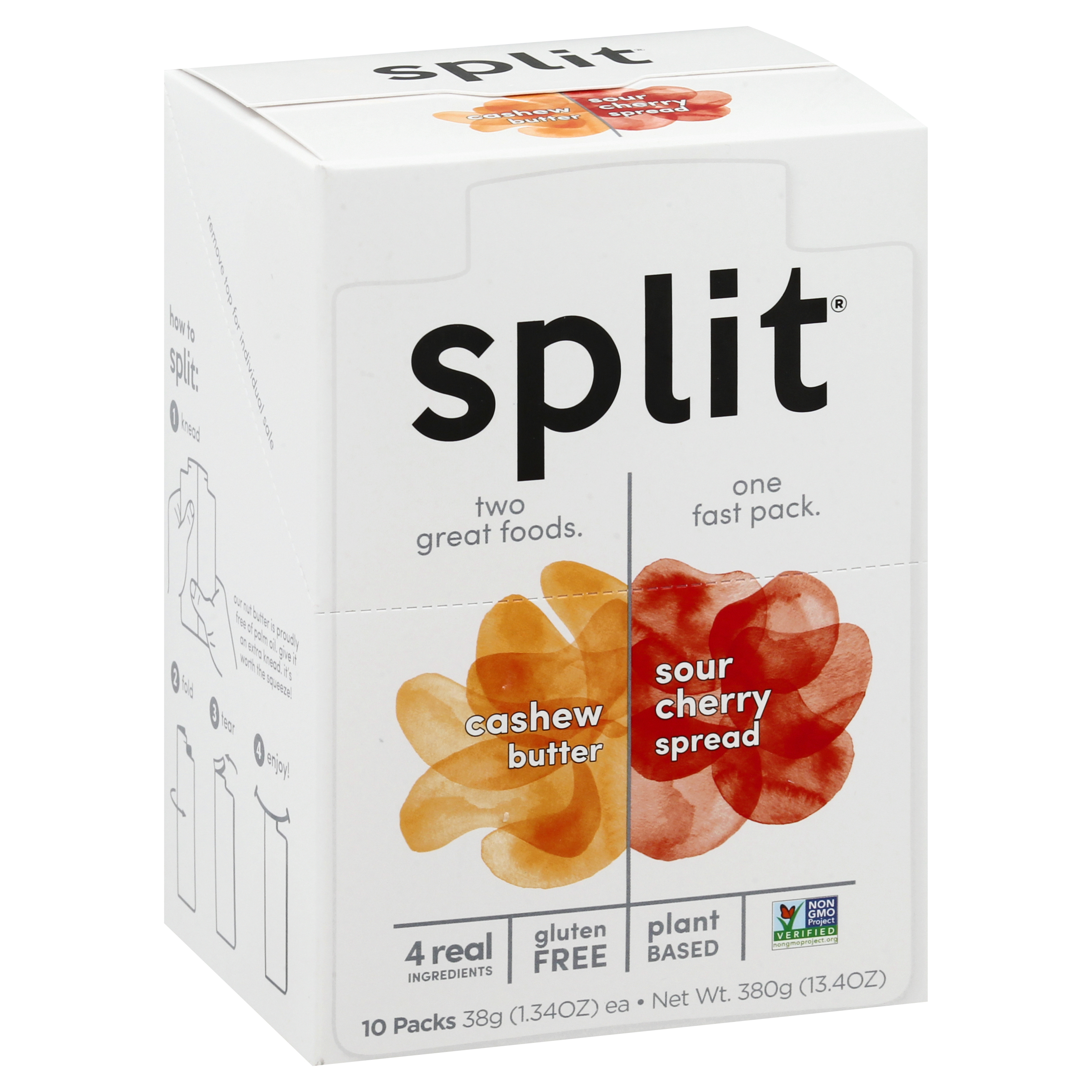Split 10 Packs Cashew Sour Cherry Butter & Spread 10 Ea
