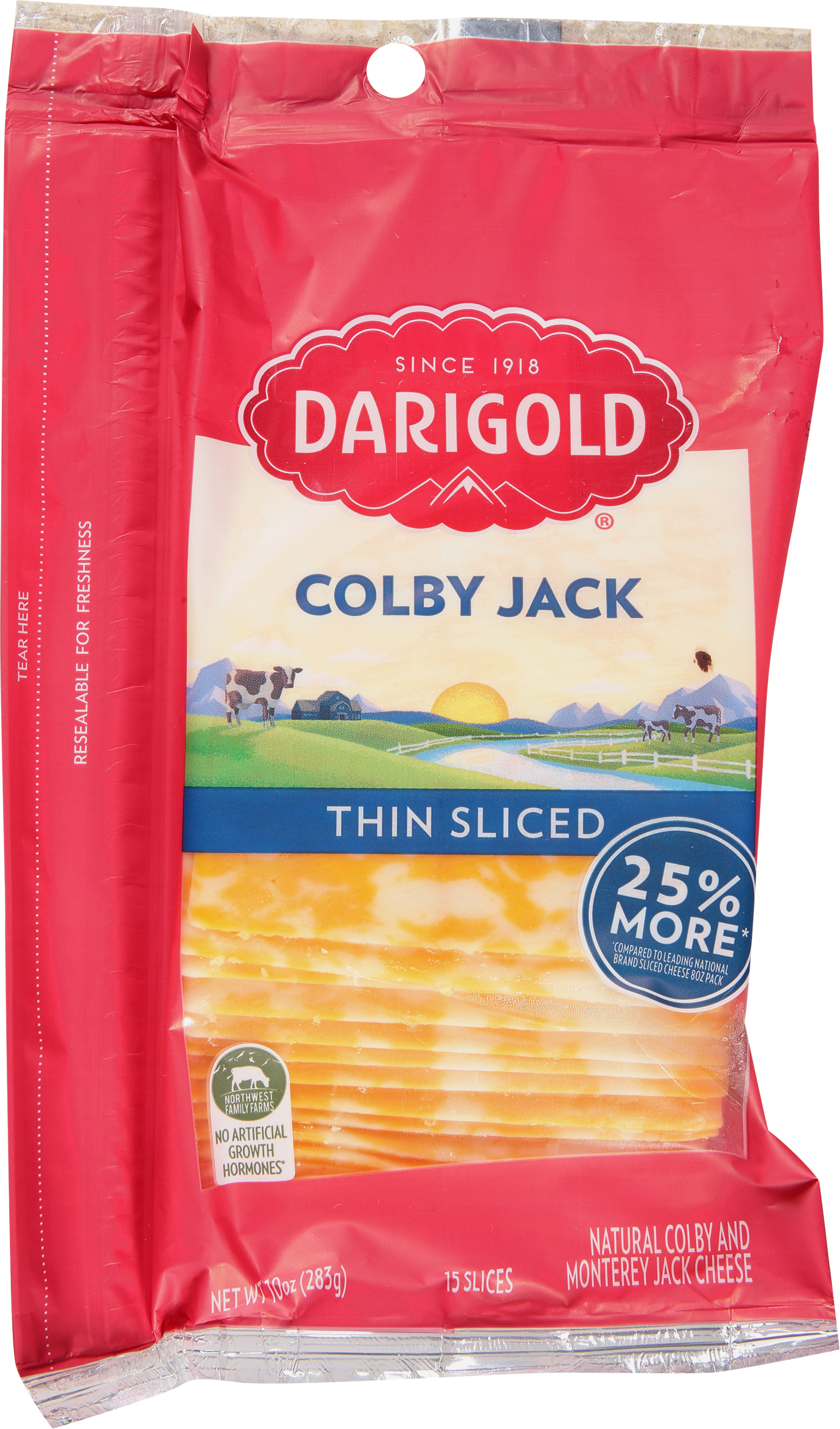 Cheese Slices, Thin Sliced, Colby Jack