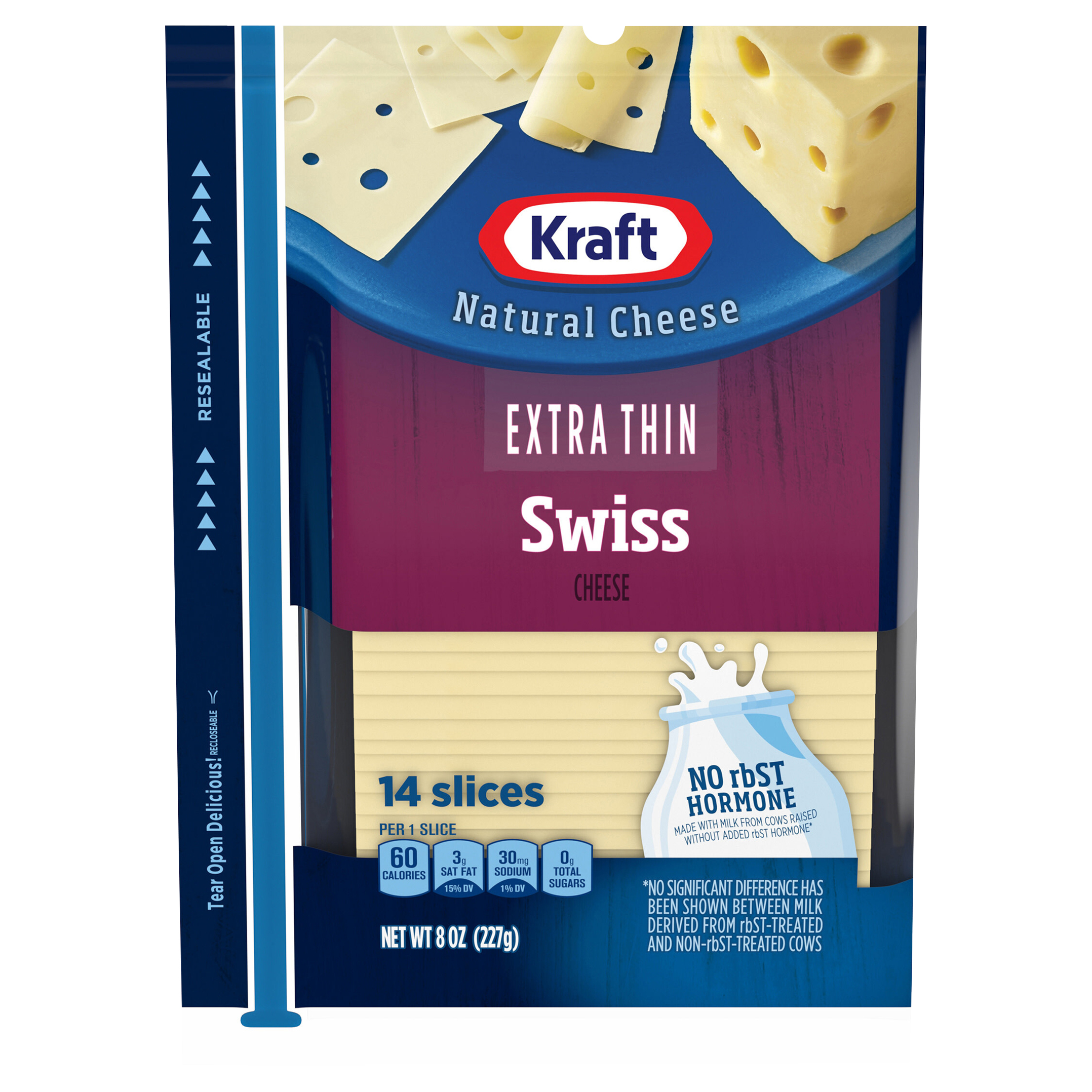 Cheese Slices, Swiss, Extra Thin