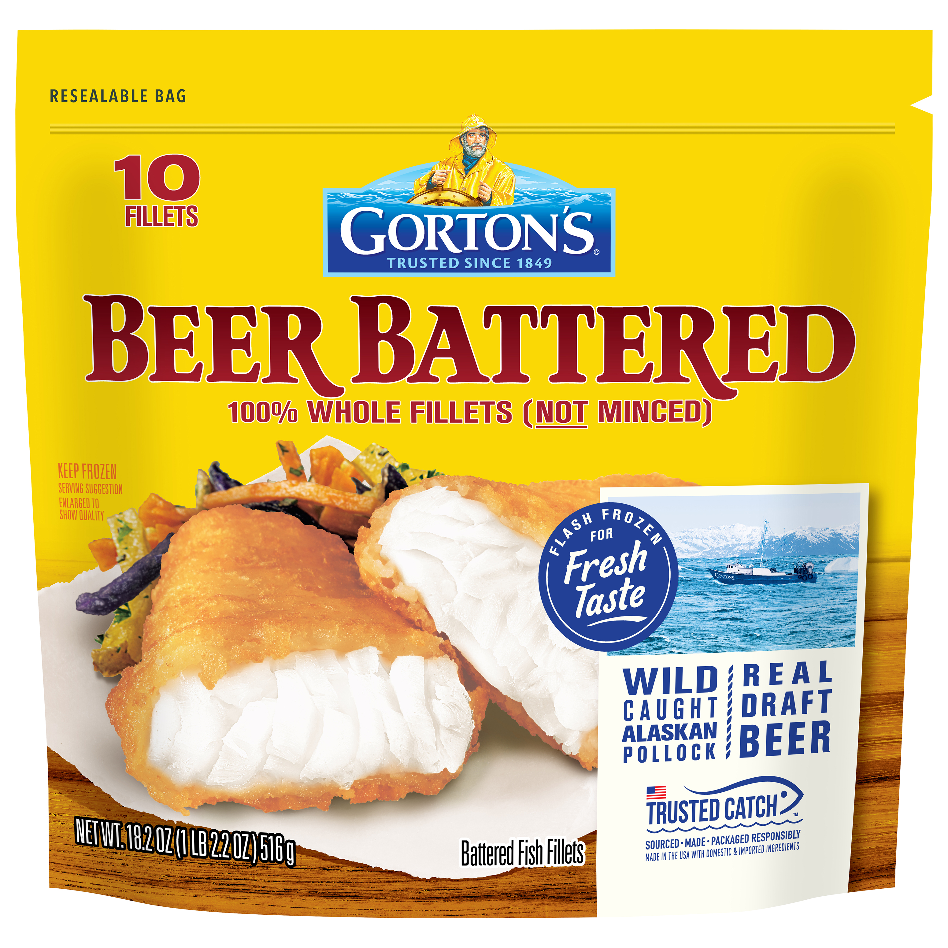 Fish Fillets, Beer Battered