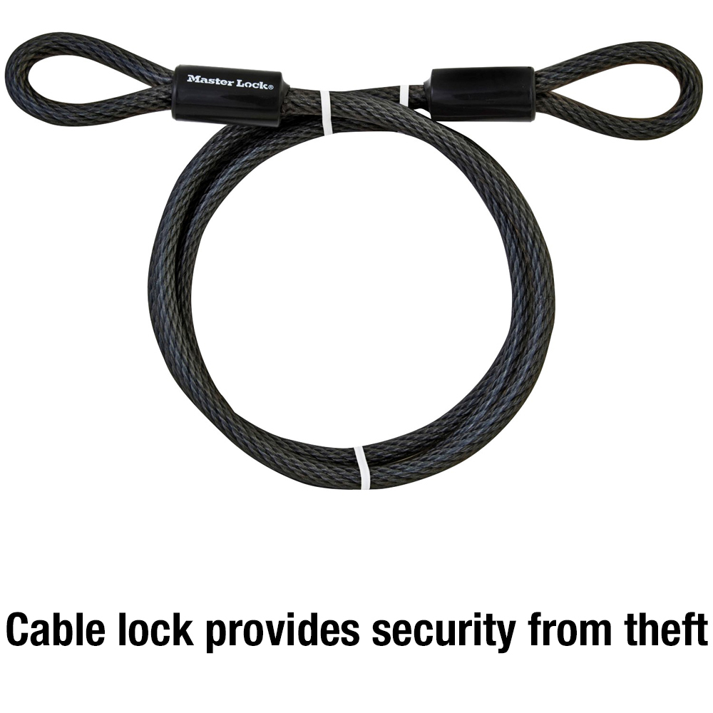 Master Lock 6-ft (1.8-m) Long x 0.38-in (10-mm) Diameter Looped End Cable Master Lock 6-ft (1.8-m) Long x 0.38-in (10-mm) Diameter Looped End Cable