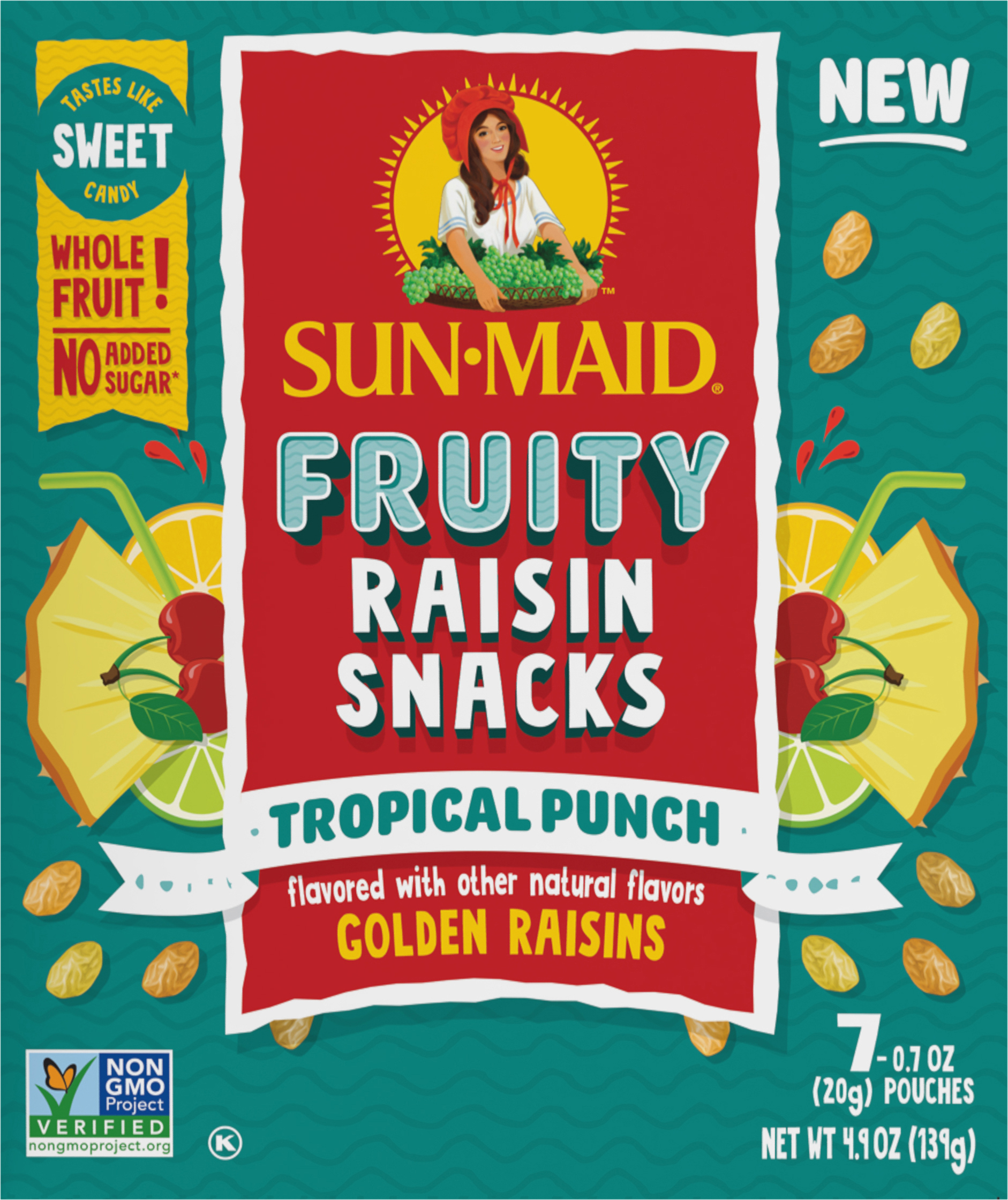 Raisin Snacks, Fruity, Tropical Punch