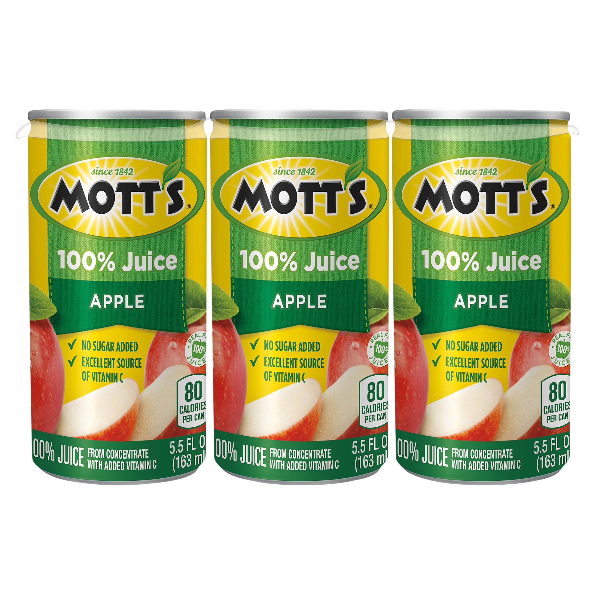 Mott's 100% Original Apple Juice, 5.5 Fl Oz Cans, 6 Pack