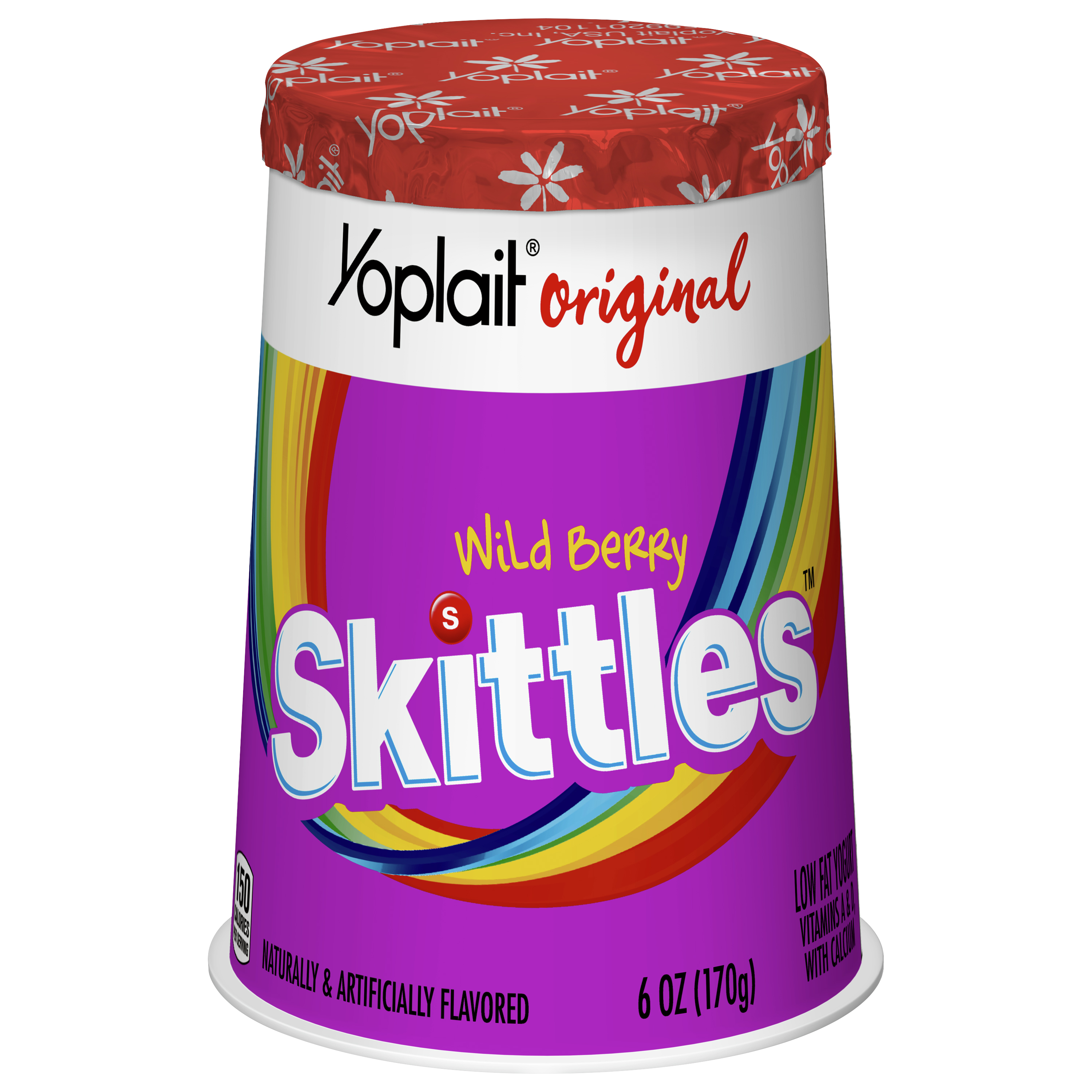 Yogurt, Low Fat, Wild Berry, Skittles