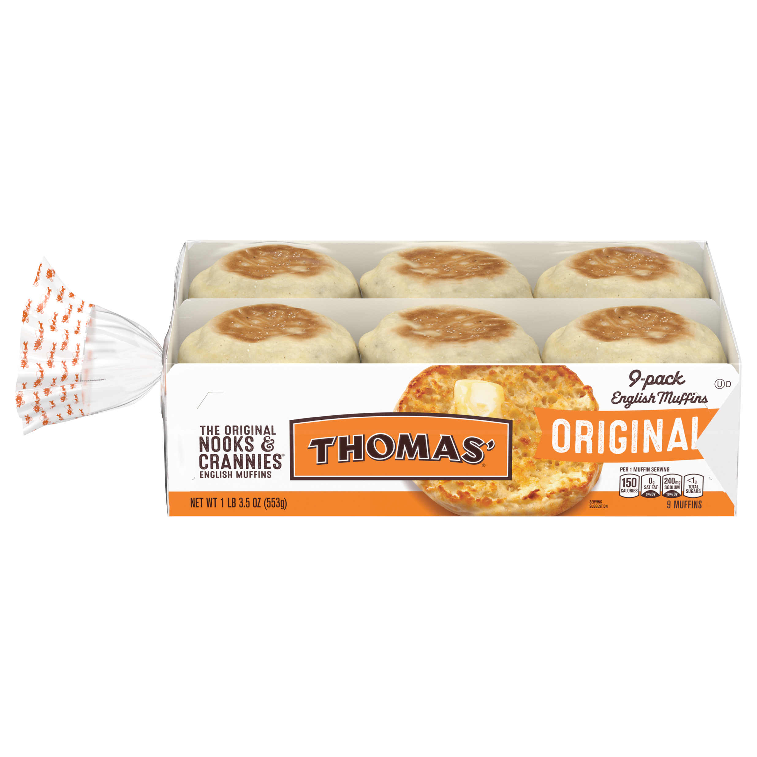 Calories in English Muffins, 100 Whole Wheat from Thomas'