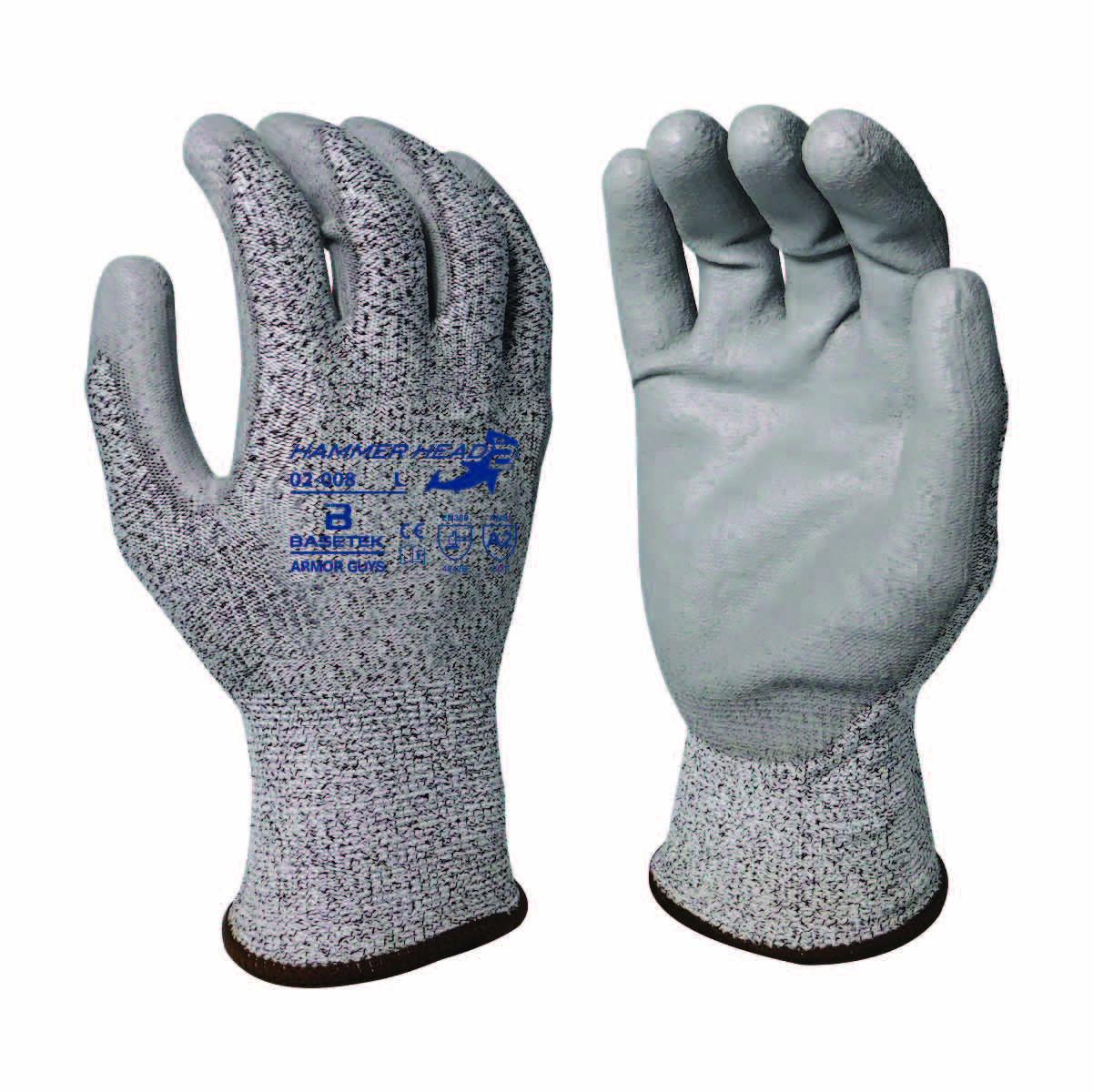 P-Grip Polyurethane Coated Glove, White/White, SM-LG, 12/pair