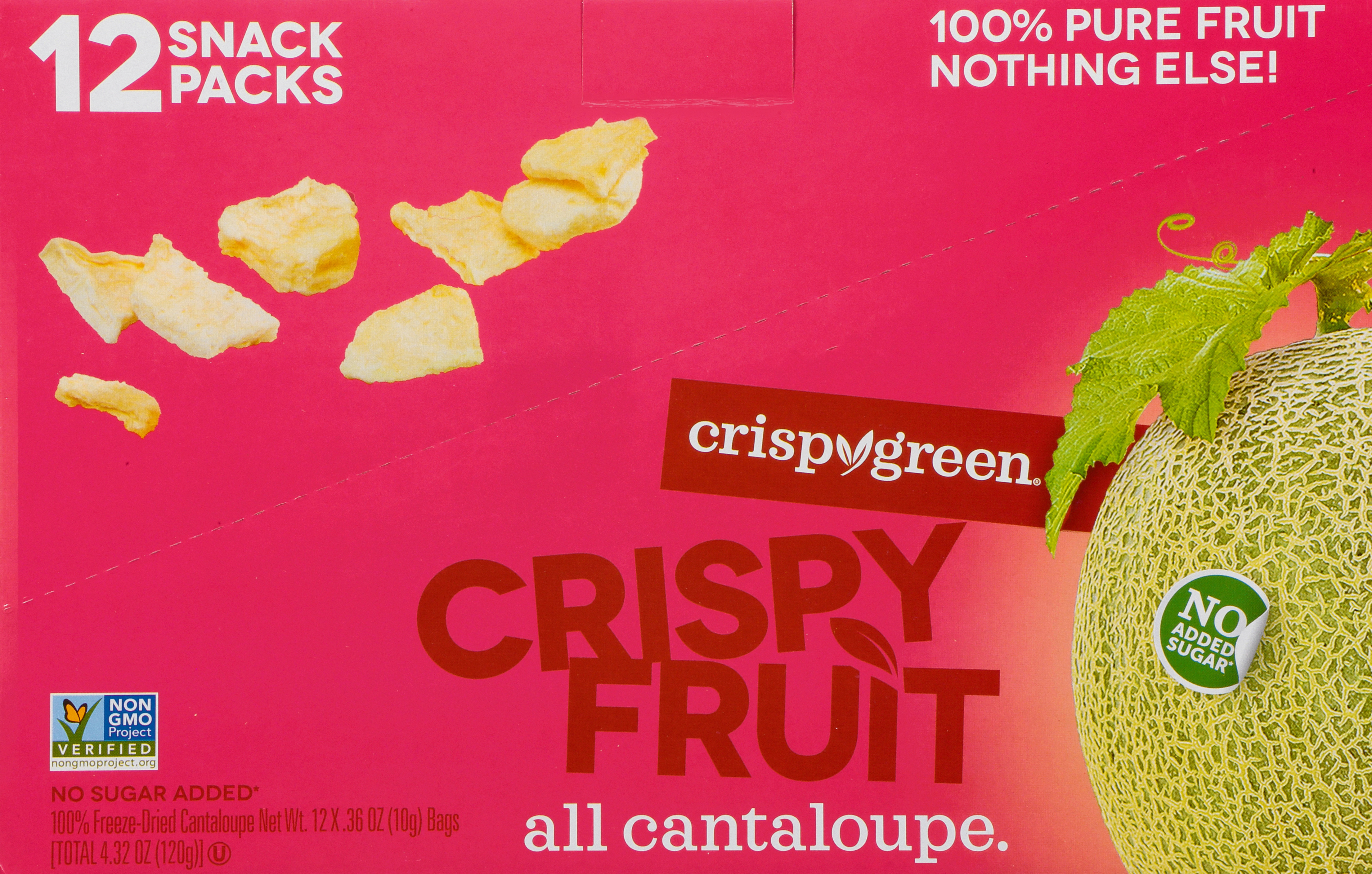 Crispy Fruit, All Cantaloupe, 12 Snack Packs