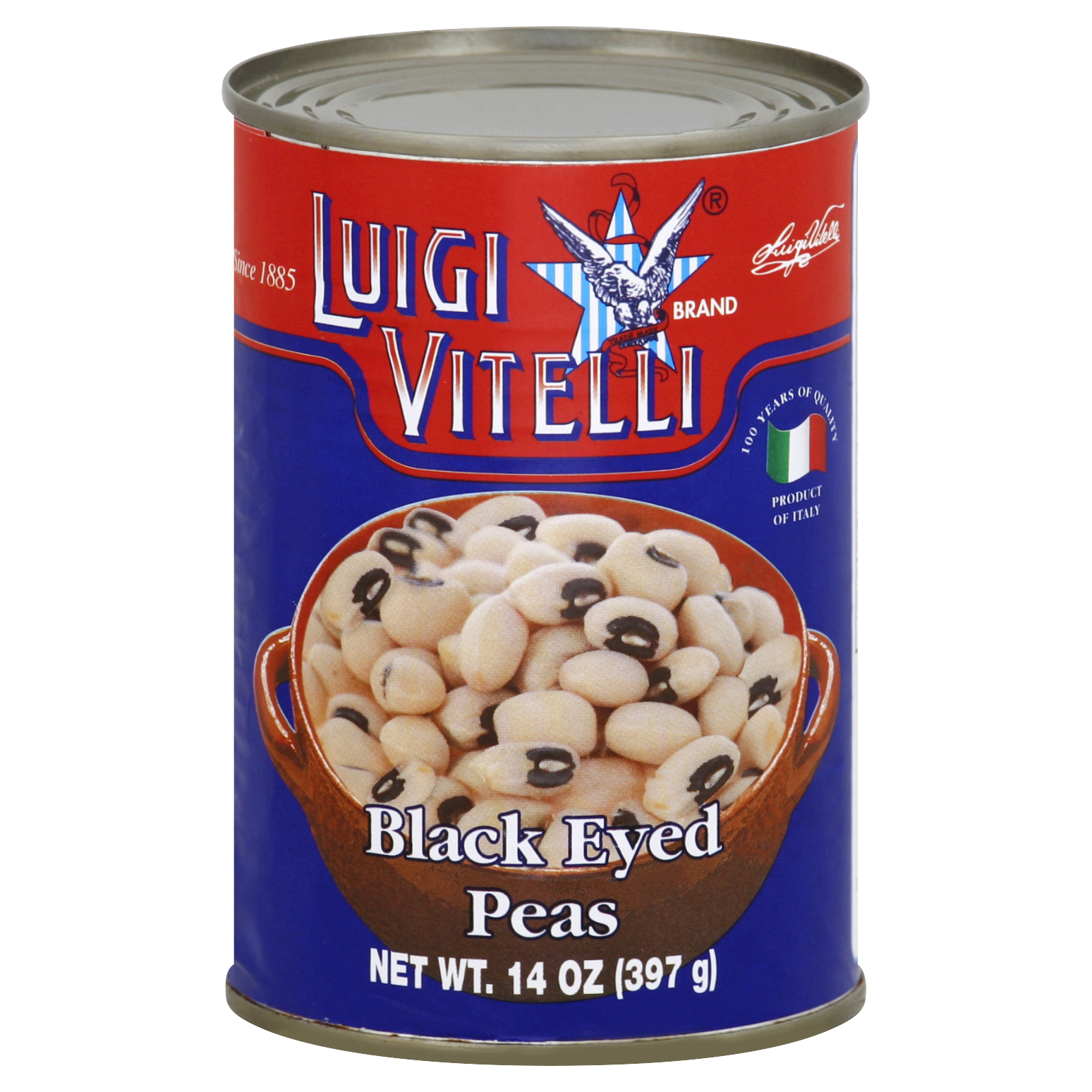 Luigi Vitelli Black Eyed Peas 14 Oz