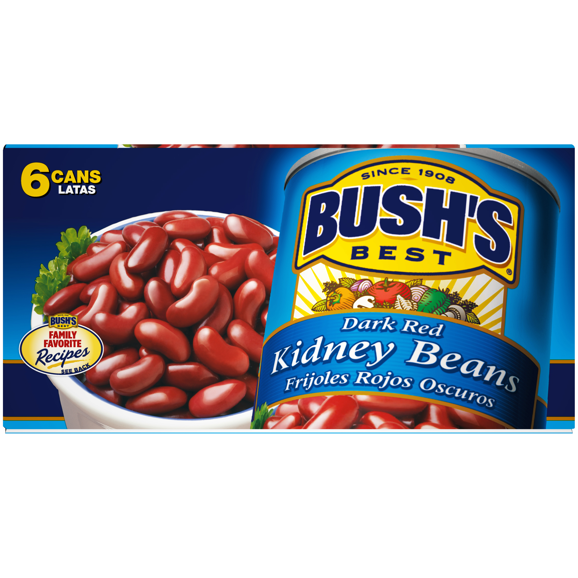 Bush's Best® Dark Red Kidney Beans 6-16 Oz. Cans