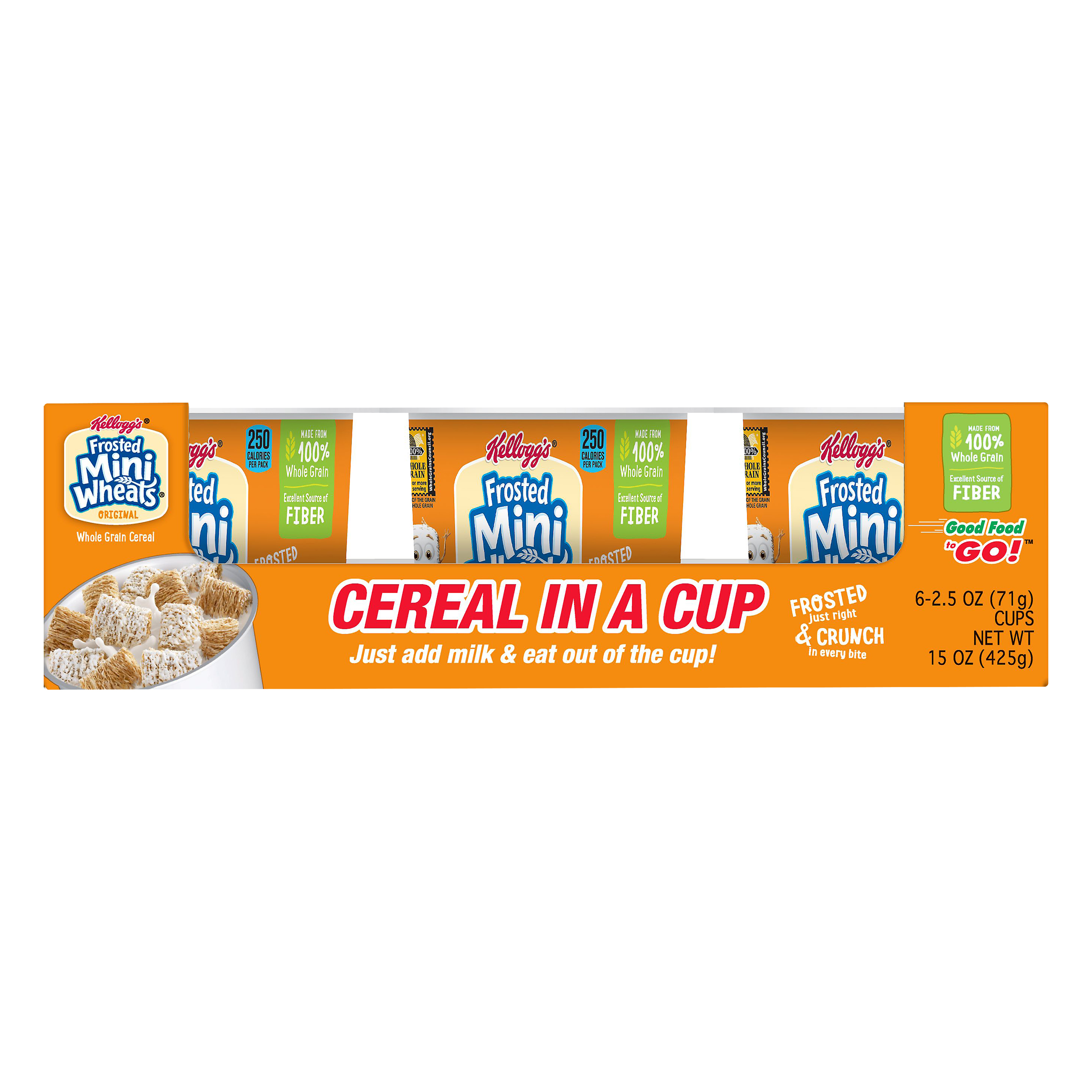 Frosted Mini Wheats Whole Grain 6 Pack Original Cereal In A Cup 6 Ea