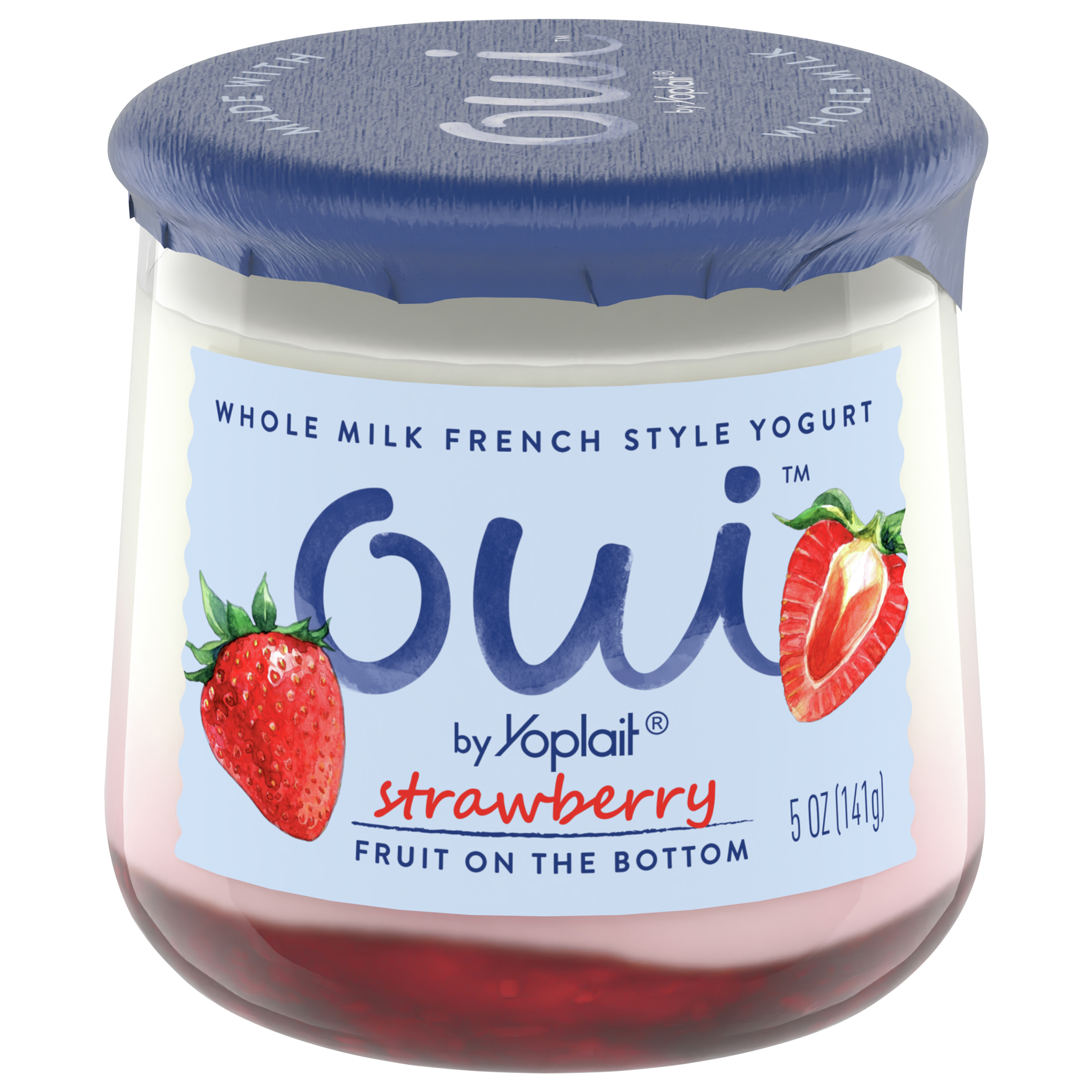 Yogurt, Strawberry, French Style, Fruit on the Bottom
