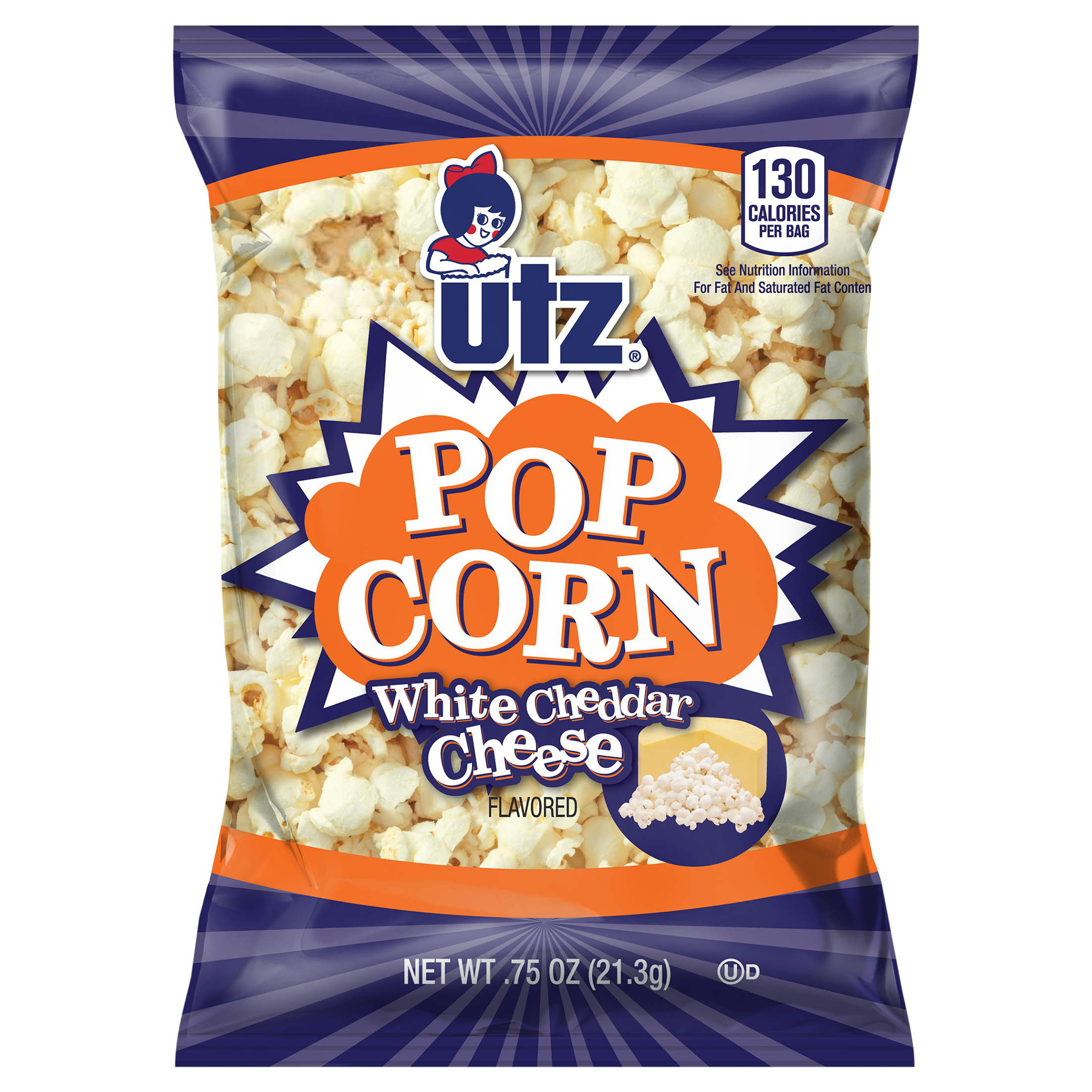 Calories in Popcorn, White Cheddar Cheese from Smartfood