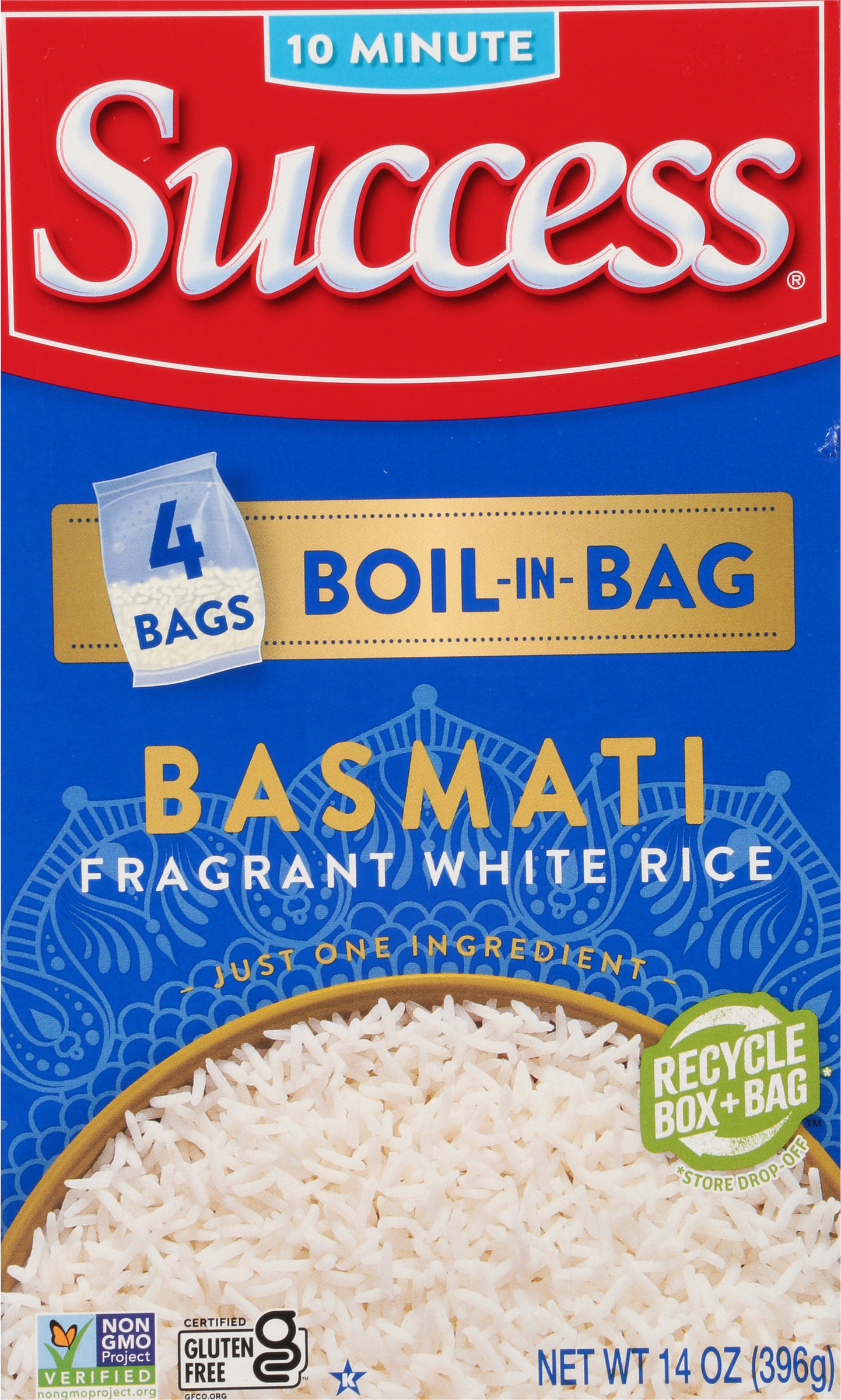 White Rice, Fragrant, Basmati, Boil-in-Bag