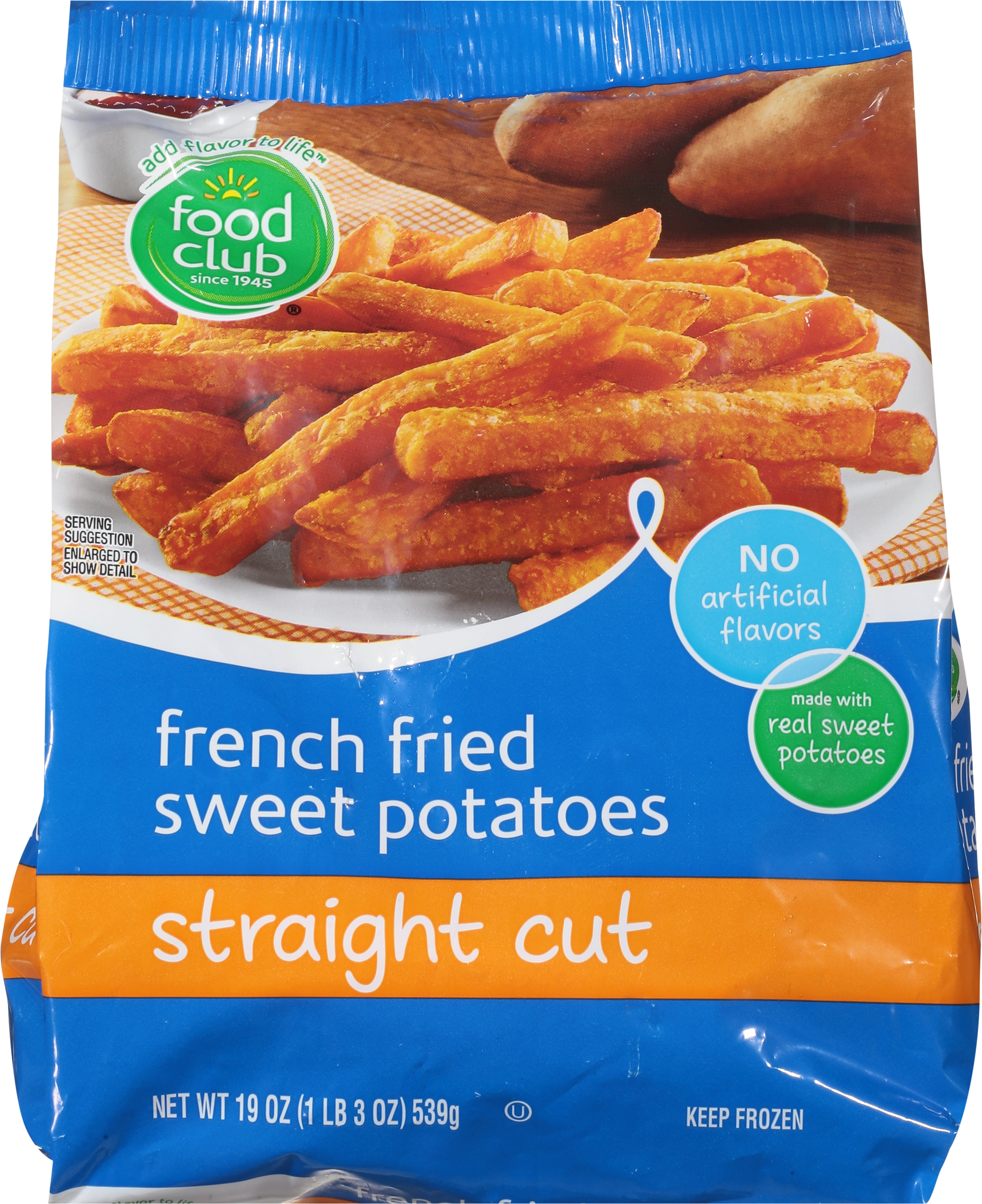 Sweet Potatoes, French Fried, Straight Cut