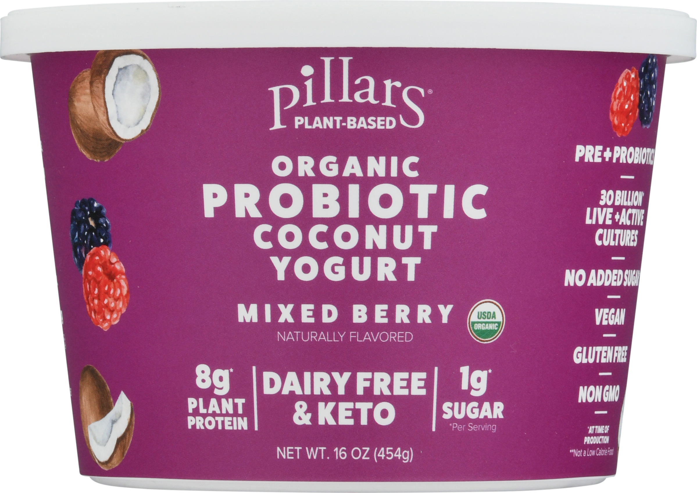 Coconut Yogurt, Probiotic, Organic, Mixed Berry